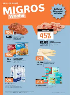 Vorschau des Merkblatts Migros aktionen vom Shop Migros gültig von 15.05.2026 bis 20.05.2026