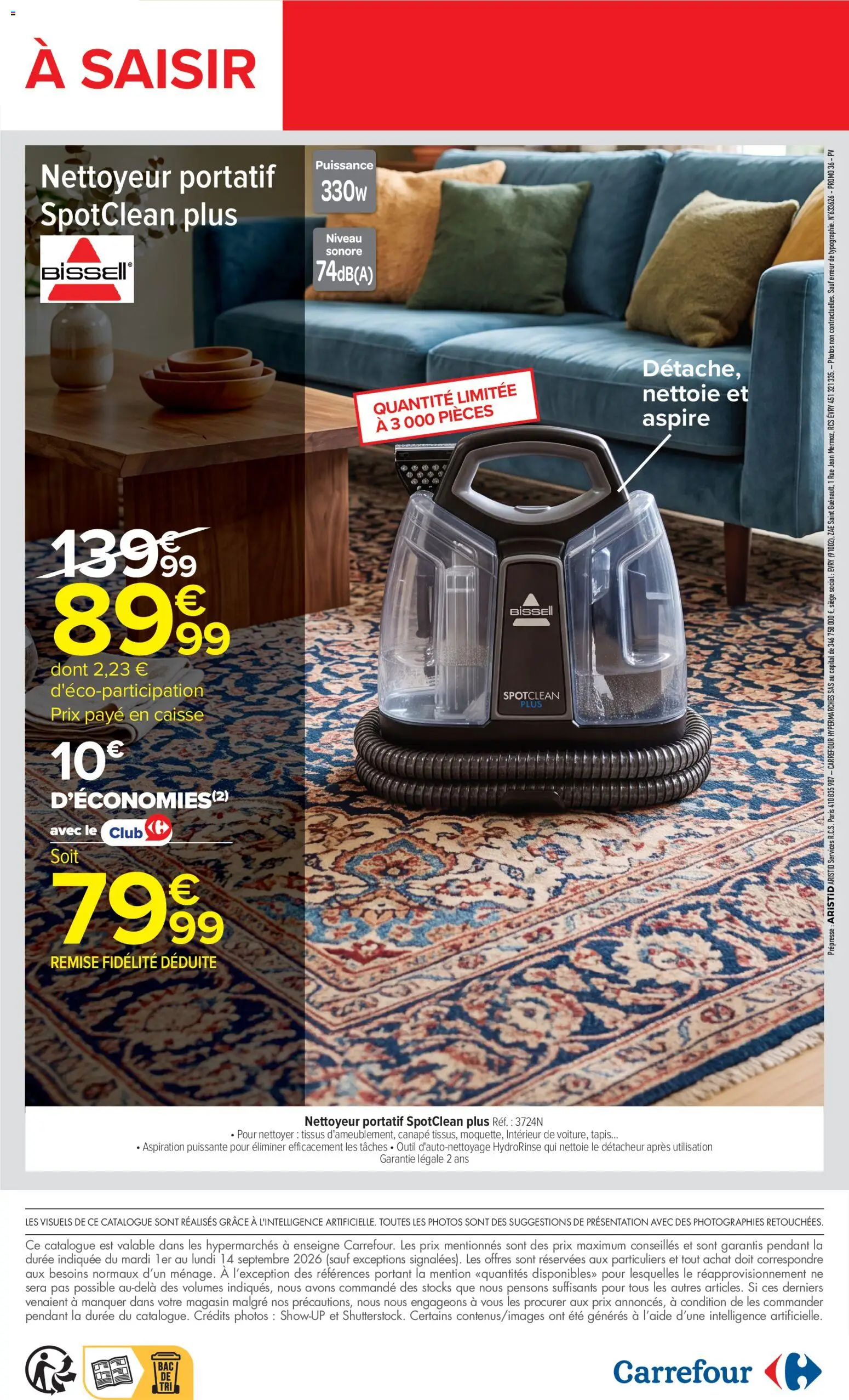 Prévisualisation de Carrefour Market Petit dejeuner du magasin Carrefour Market formulaire valide 01/09/2026 - Canapé, Tapis, Jean