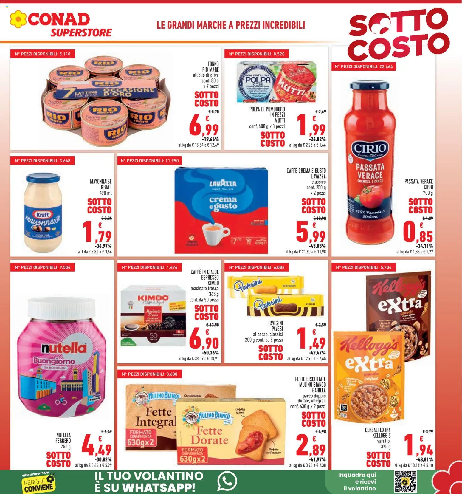 Anteprima dell'opuscolo Conad volantino Superstore Lazio dal negozio Conad valido da 05/11/2026 - Crema, Pomodoro, Tonno, Mutti, Cialde, Fette biscottate, Kimbo, Macinato