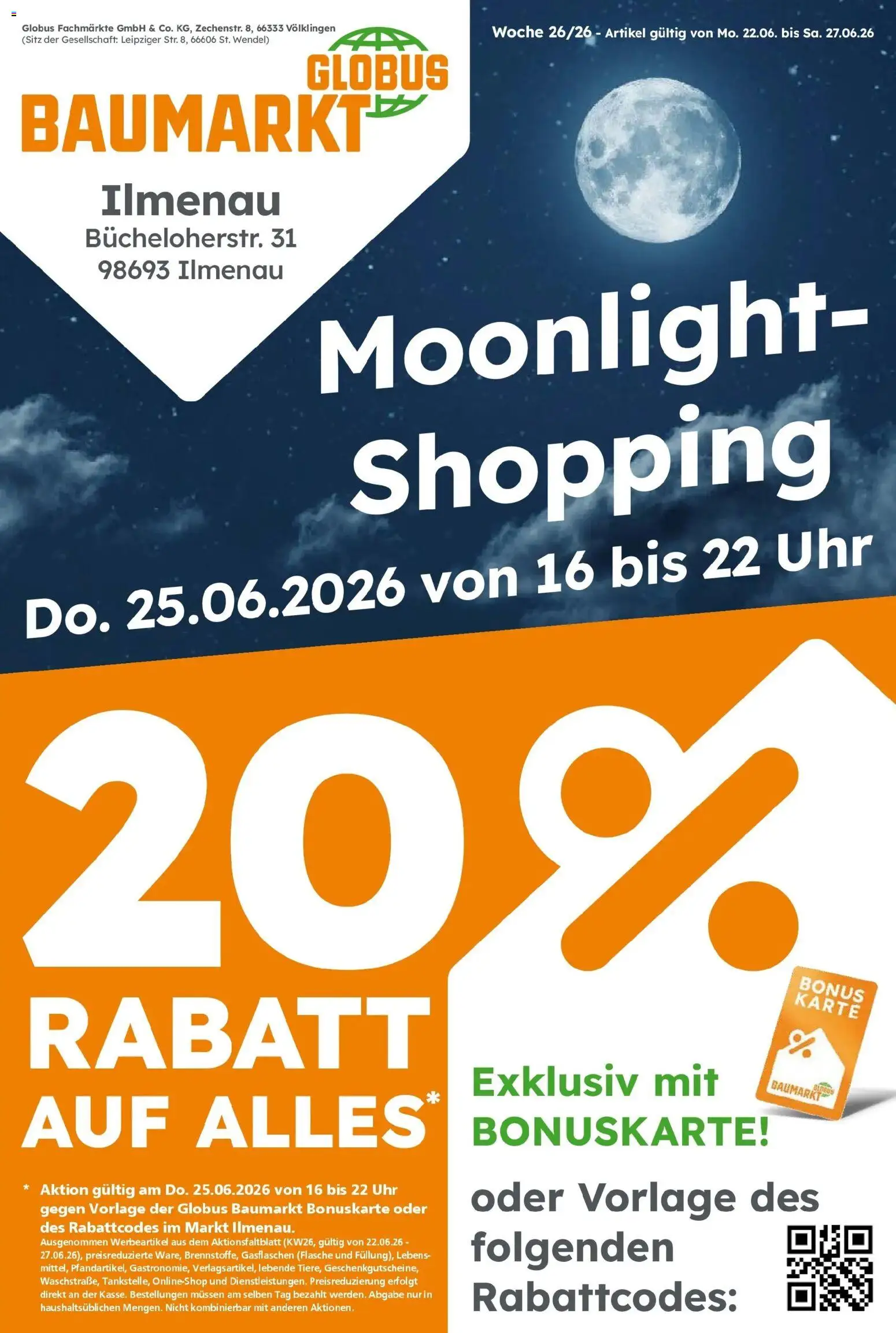 Vorschau von dem Prospekt des Geschäftes Globus Baumarkt, gültig ab dem 21.06.2026