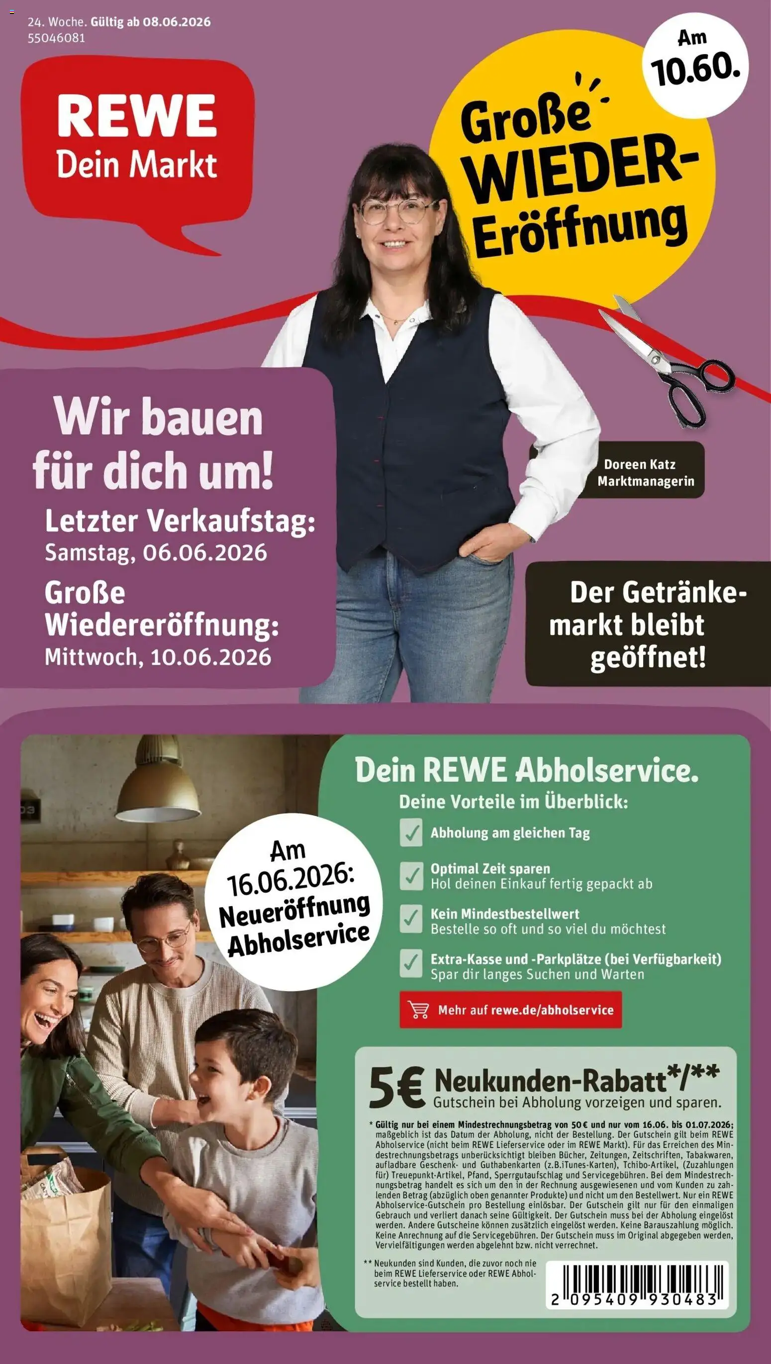 Vorschau von dem Prospekt des Geschäftes Rewe, gültig ab dem 08.06.2026
