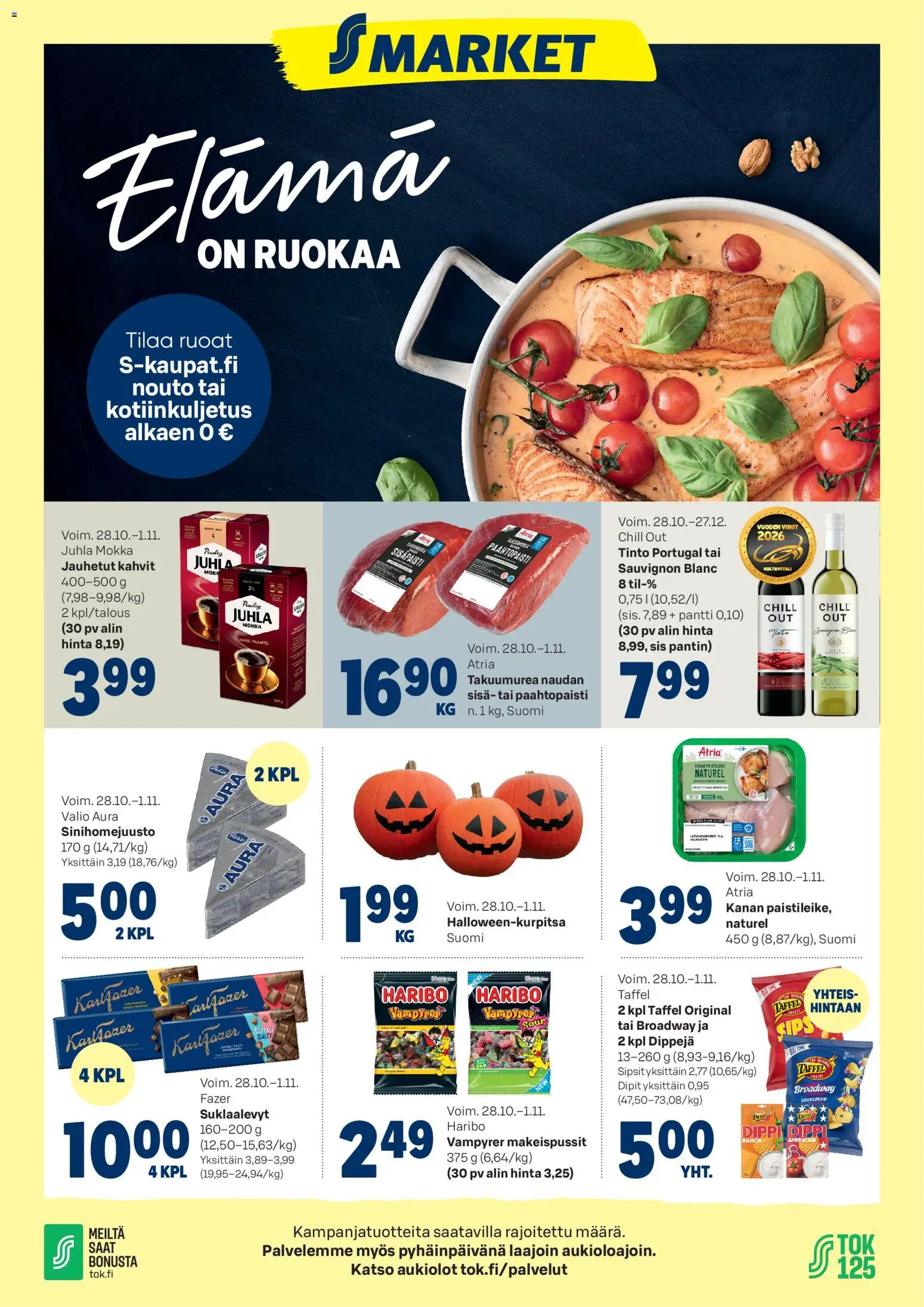 Kaupan S-market S-market tarjoukset esikatselu, voimassa 28/10/2026