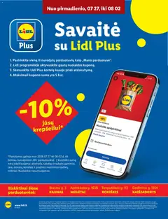 LIDL parduotuvės leidinio LIDL leidinys - Nuolaidų šturmas galiojančio nuo 2026.07.27 peržiūra