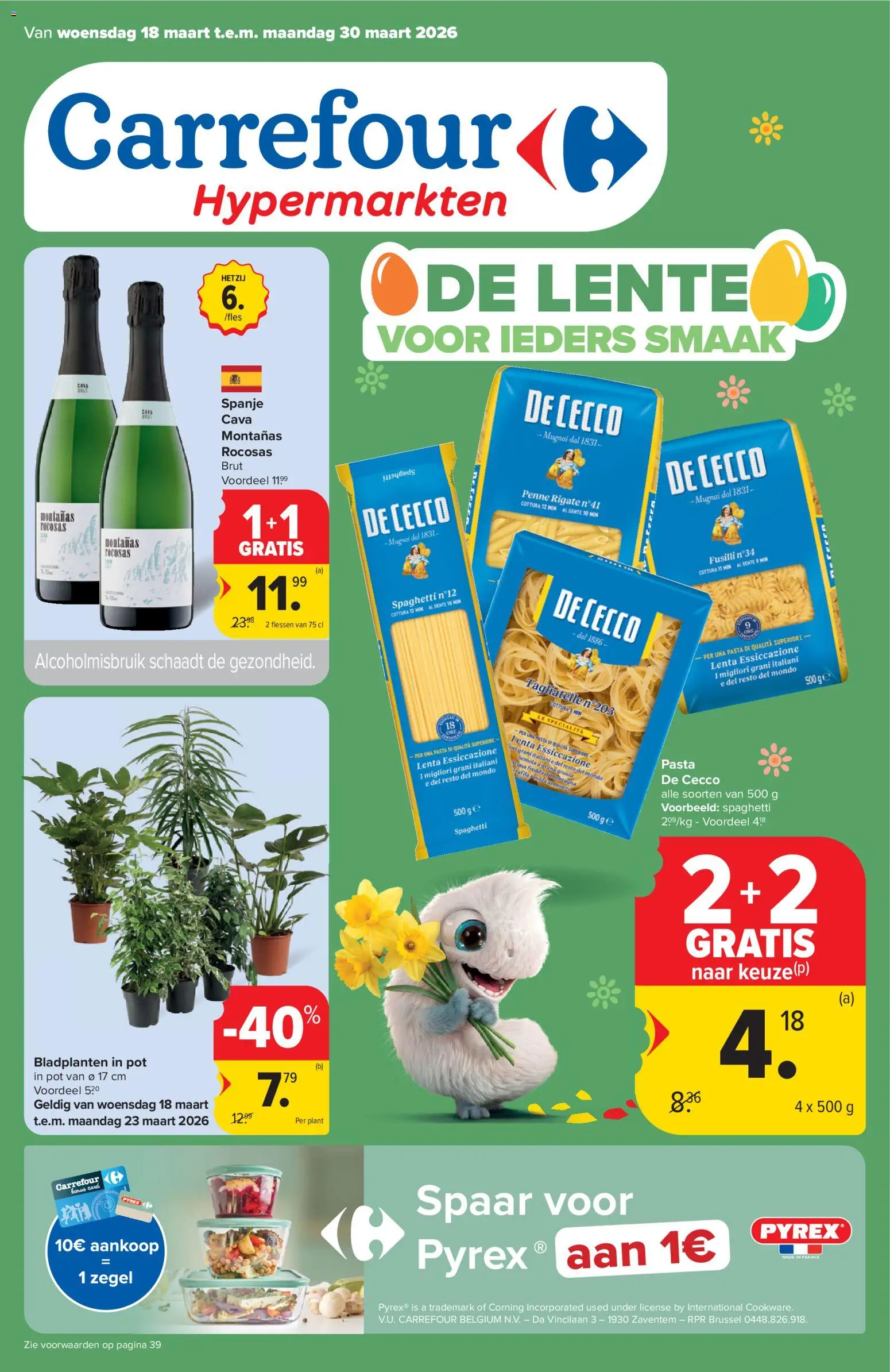 Voorbeeld van Carrefour Folder week 12 van winkel Carrefour geldig vanaf 18/03/2026 - Pasta, Spaghetti, Pot