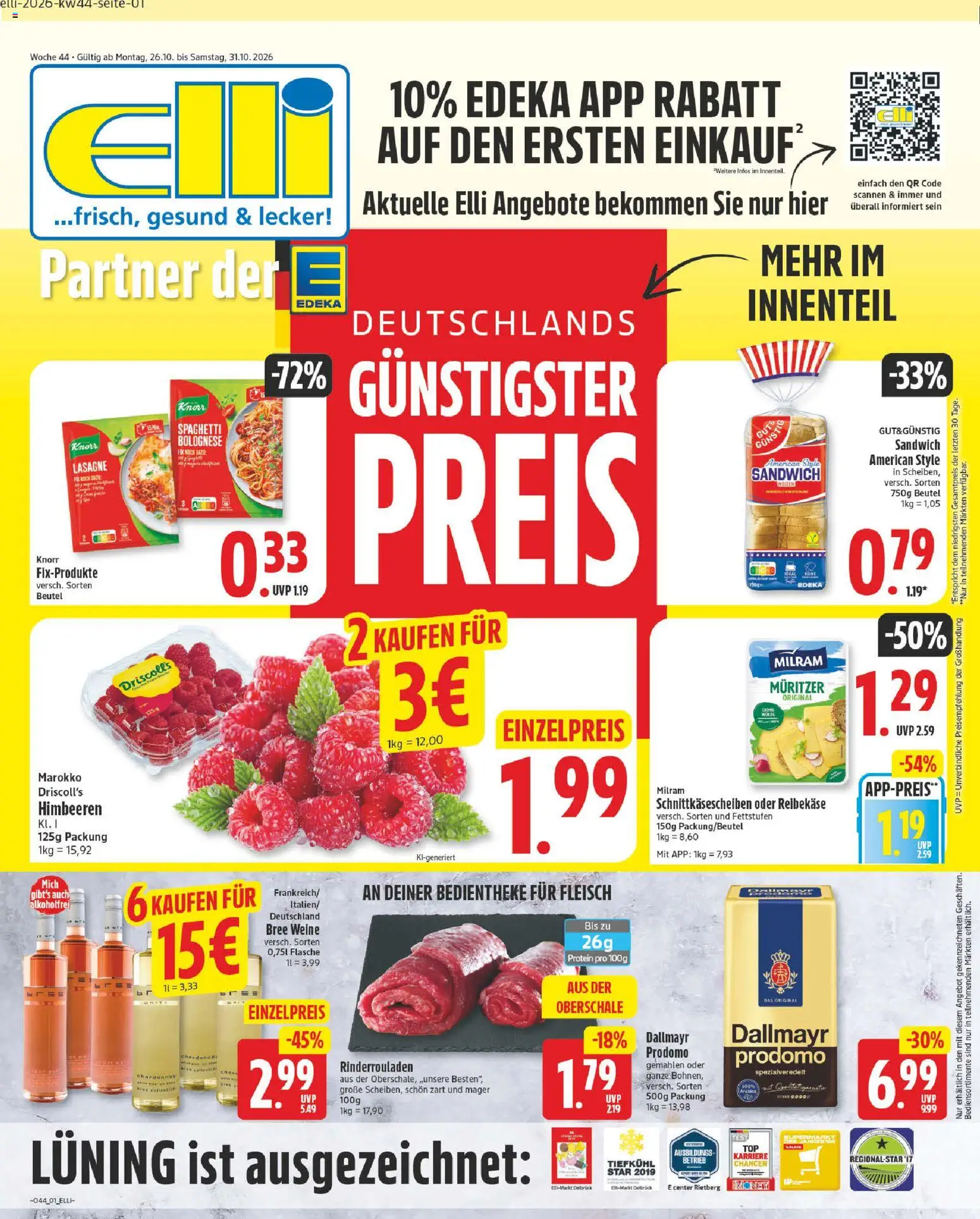 Vorschau von dem Prospekt des Geschäftes Elli Markt, gültig ab dem 26.10.2026