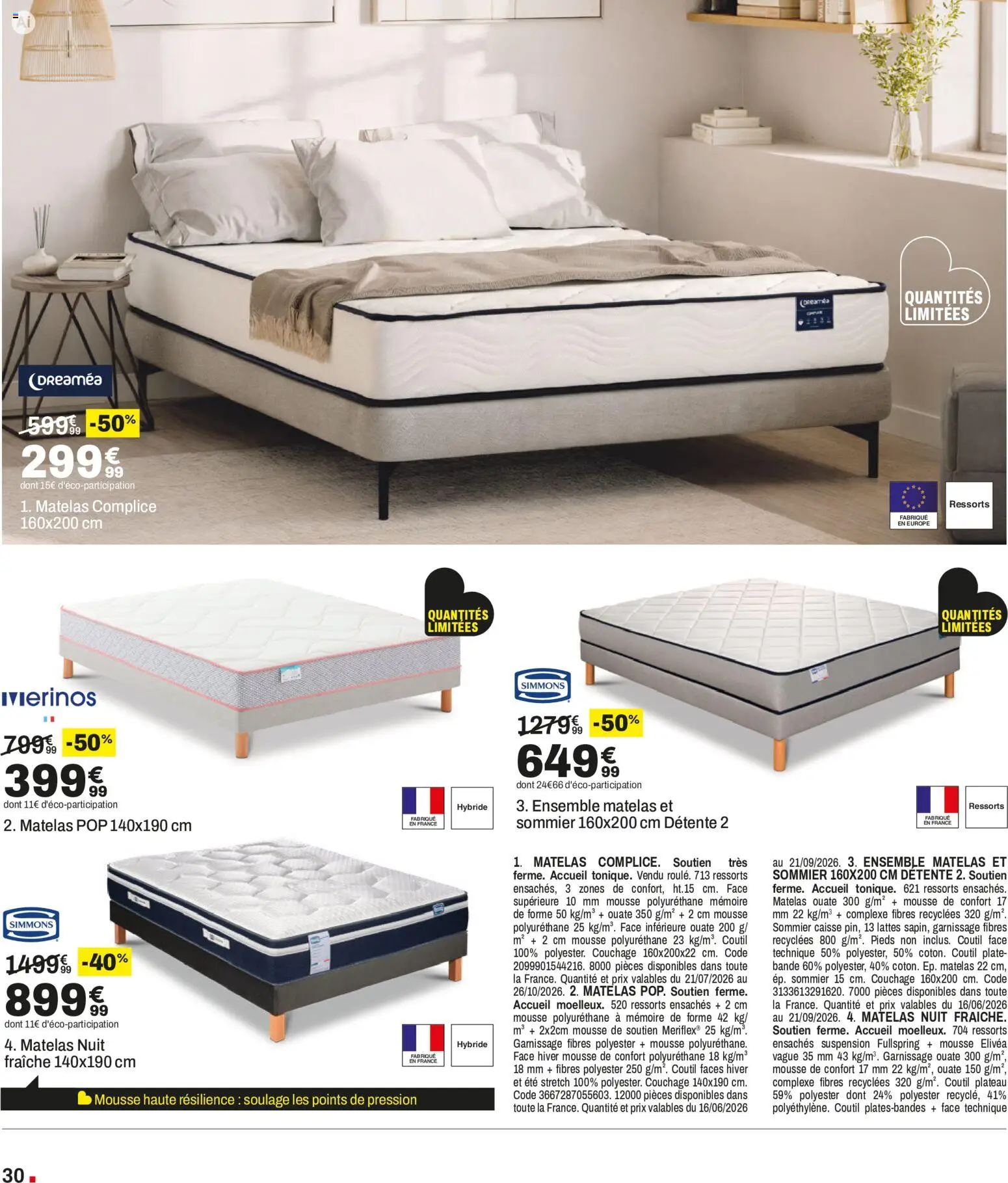 Prévisualisation de But catalogue du magasin But formulaire valide 28/08/2026 - Matelas, Suspension, Sommier, Mousse, Plateau
