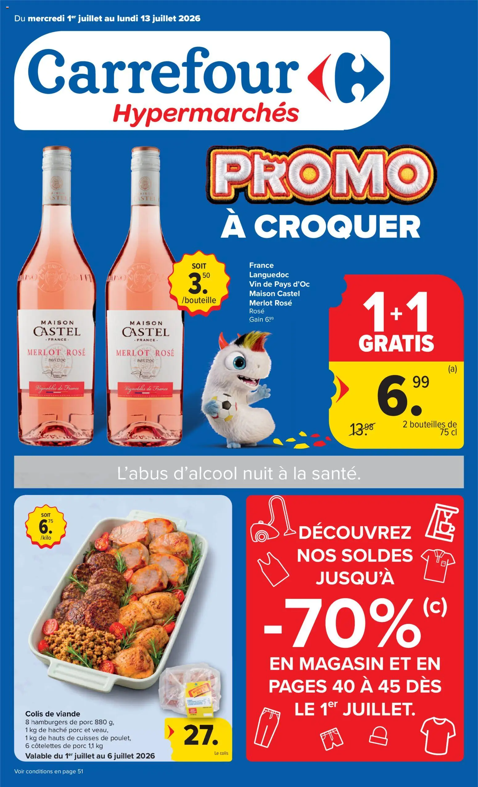 Voorbeeld van Carrefour Folder de la semaine 27 van winkel Carrefour geldig vanaf 01/07/2026 - NOS, La
