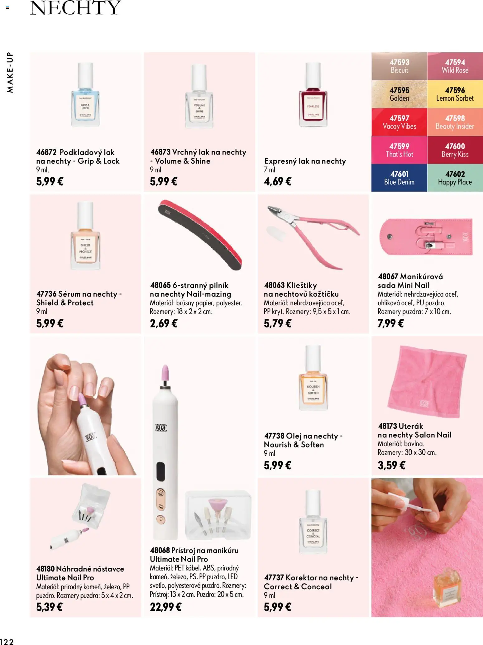 Náhľad Oriflame letáku platného od 30.09.2026 - Korektor, Olej, Led, Lak na nechty, Sorbet, Puzdro, Uterák