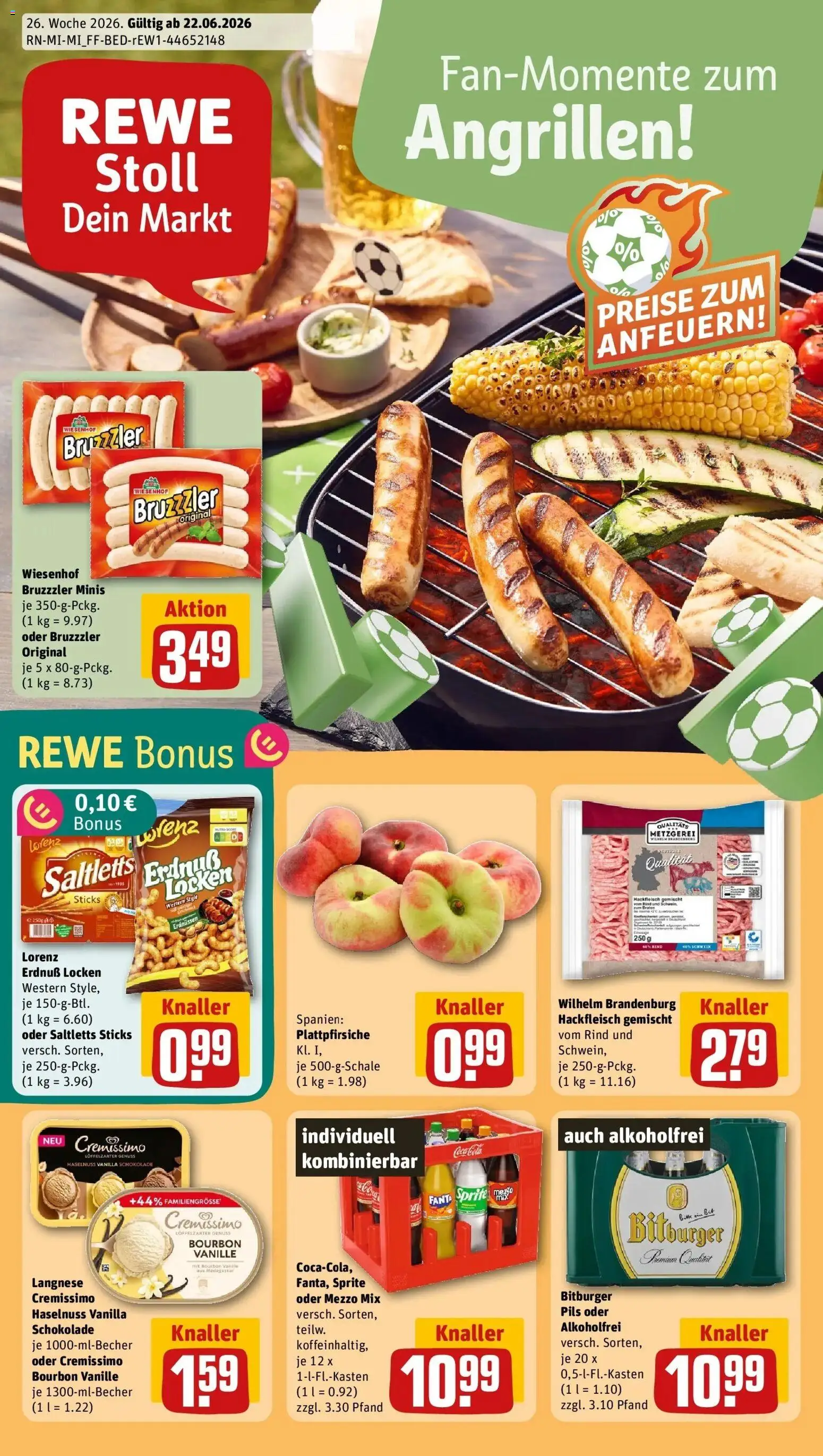 Vorschau von dem Prospekt des Geschäftes Rewe, gültig ab dem 21.06.2026