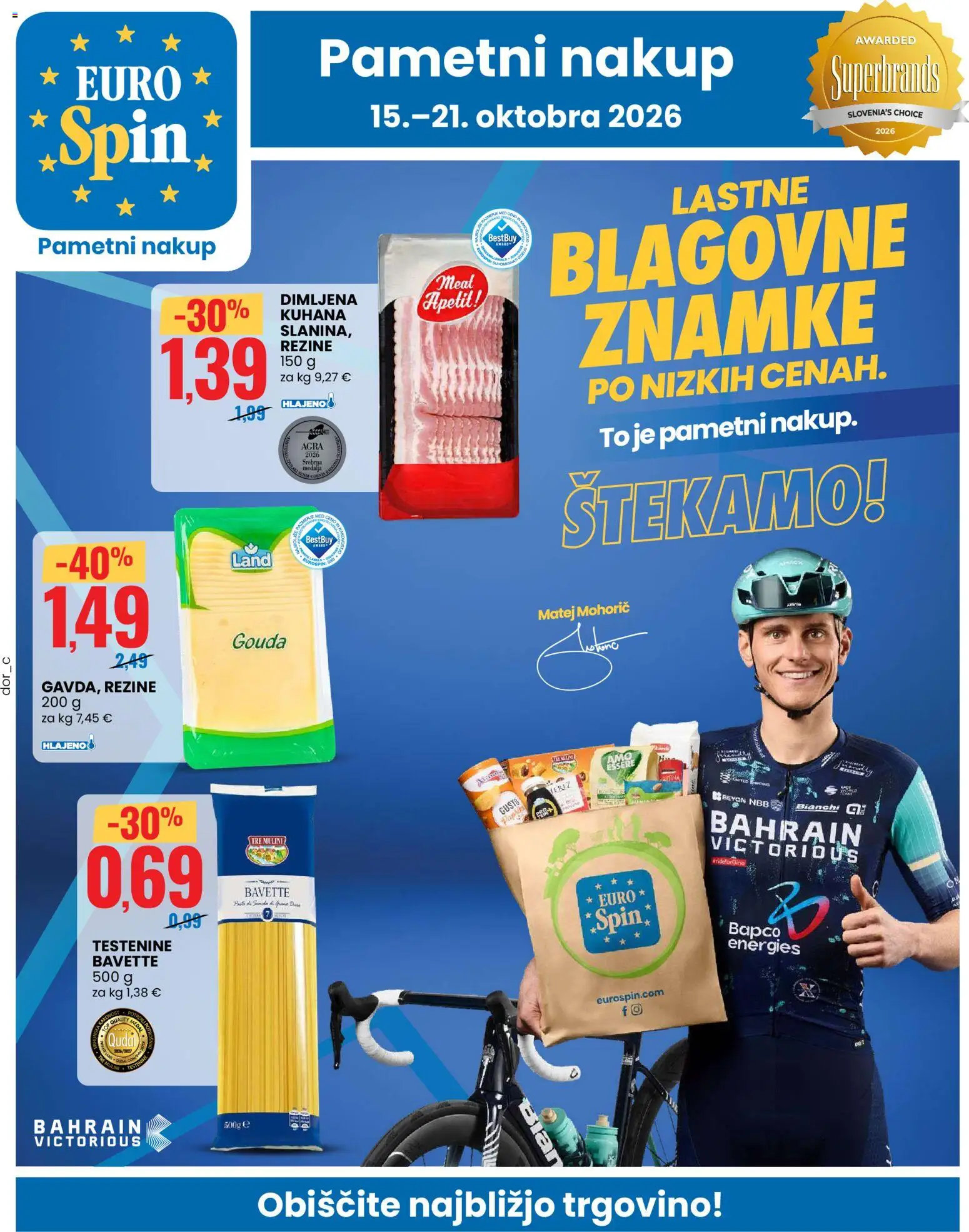 Predogled kataloga iz trgovine Eurospin veljaven od 15.10.2026 - Med, Testenine