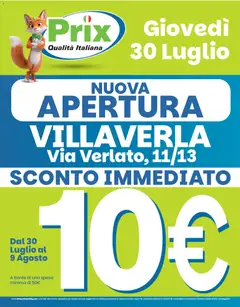 Anteprima dell'opuscolo Prix volantino Villaverla dal negozio Prix valido da 28/07/2026