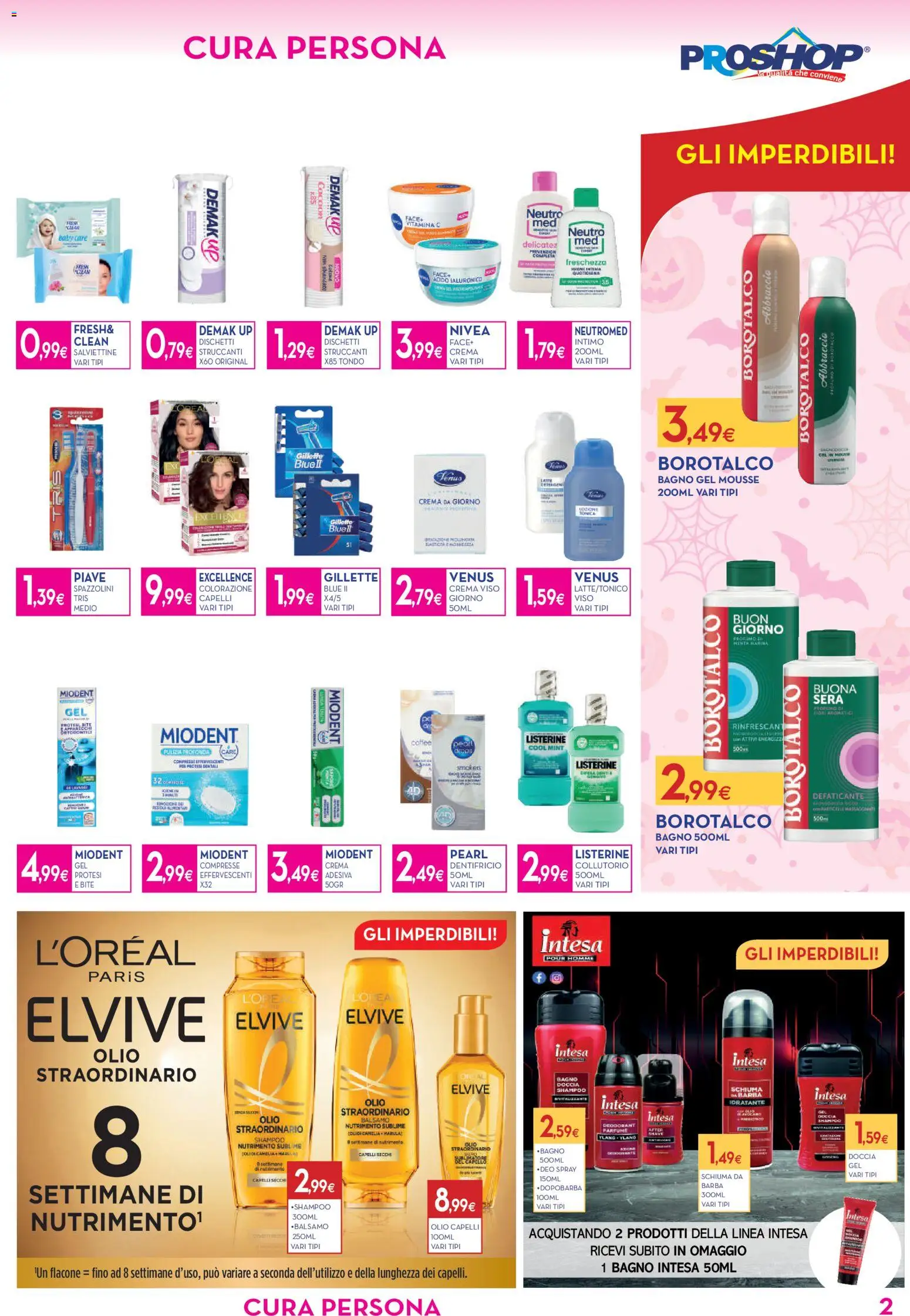 Anteprima dell'opuscolo Proshop volantino dal negozio Proshop valido da 22/10/2026 - Crema, Bagno, Olio, Collutorio, Dentifricio, Schiuma, Schiuma da barba, Dopobarba