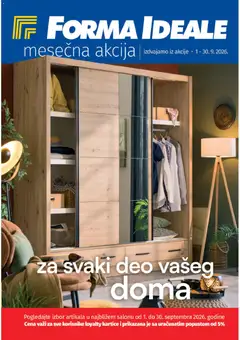Pregled Forma Ideale kataloga - važi od 01.09.2026