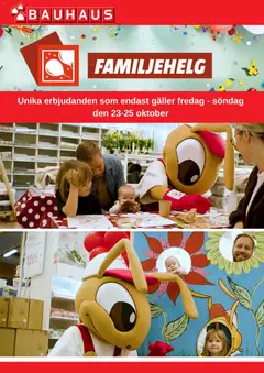 Förhandsgranska reklamblad Bauhaus erbjudanden familjehelg från butik Bauhaus gäller från 23/10/2026
