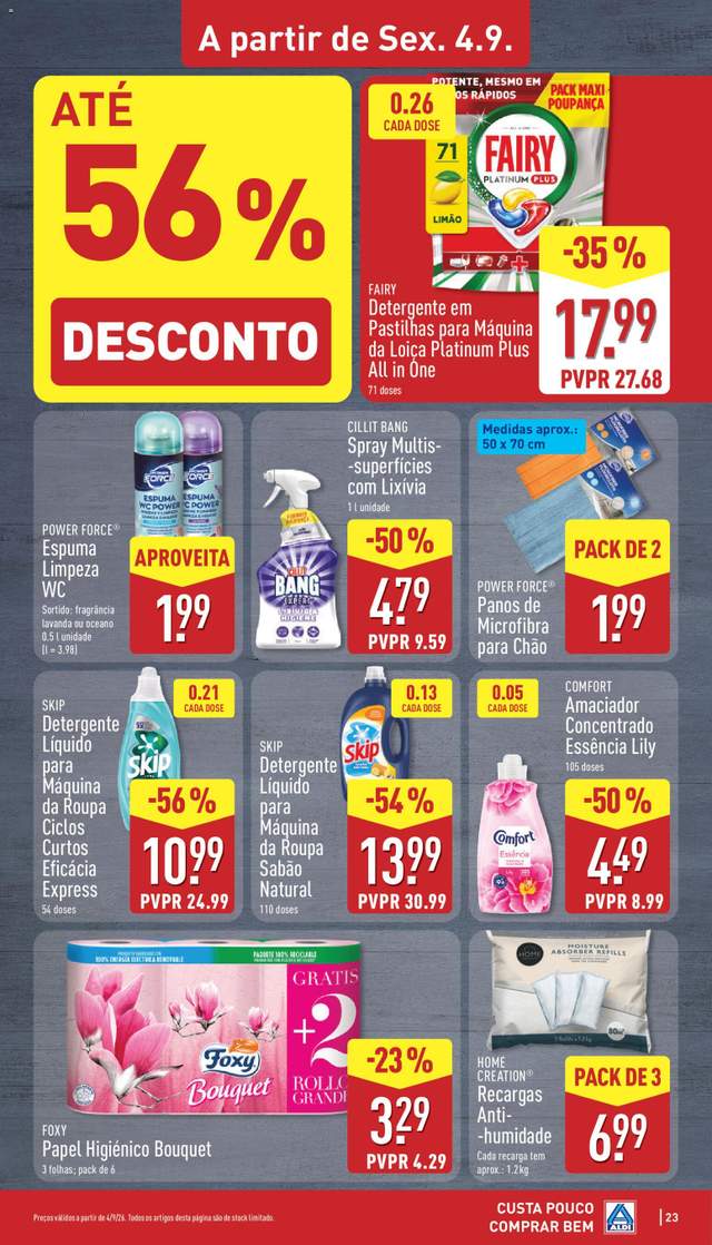 Novo folheto Aldi a partir de 31/08