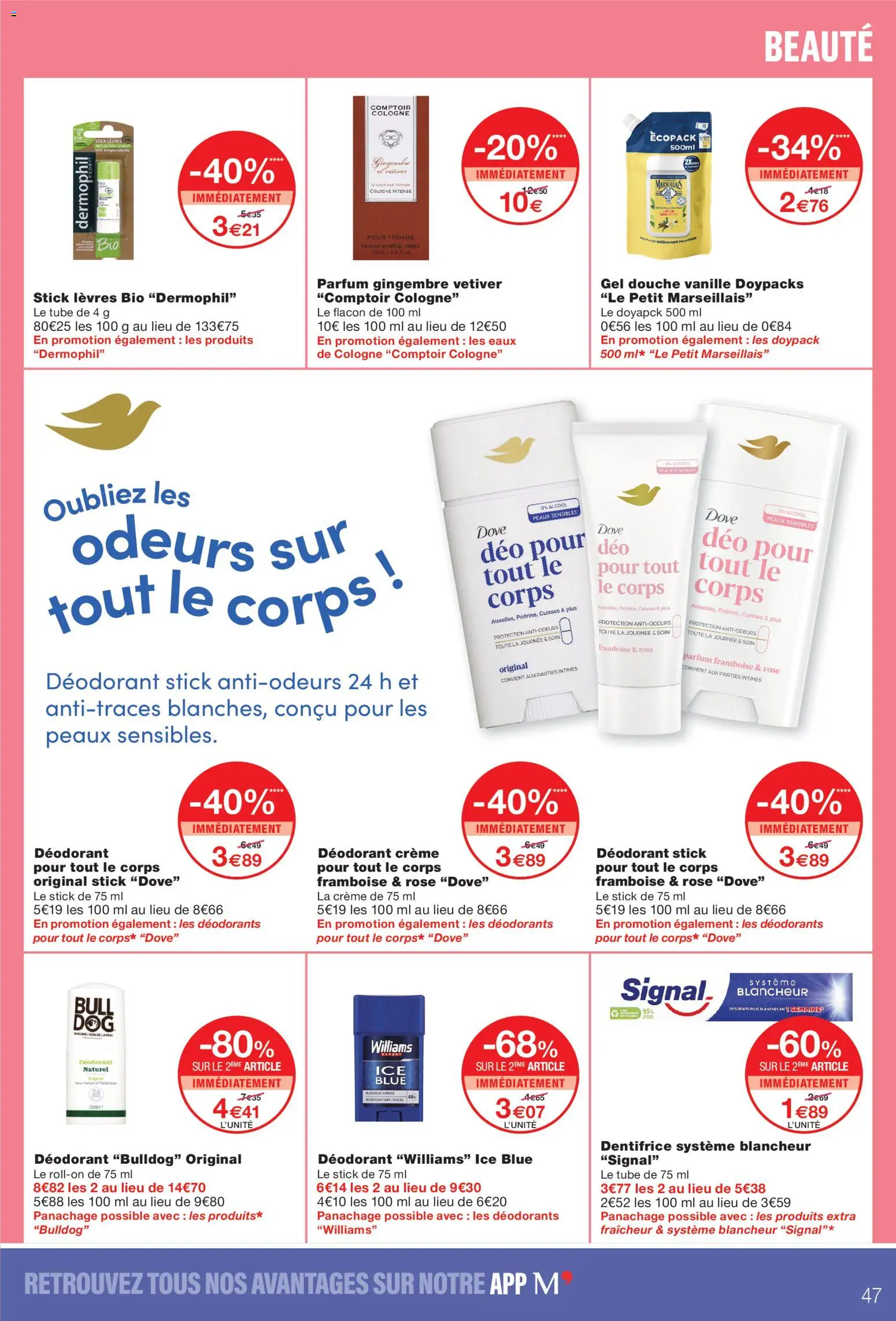 Prévisualisation de Monoprix catalogue du magasin Monoprix formulaire valide 08/09/2026 - Parfum, Gel douche, Douche, Framboise, Vanille, Crème, Déodorant, Alcool