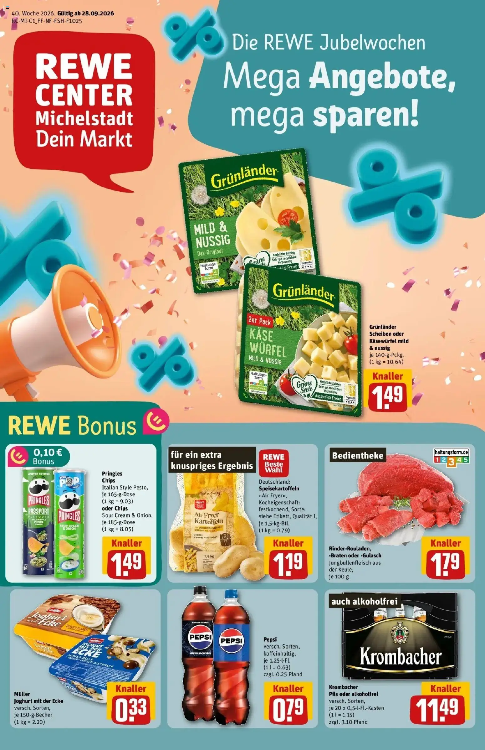 Vorschau von dem Prospekt des Geschäftes Rewe, gültig ab dem 28.09.2026
