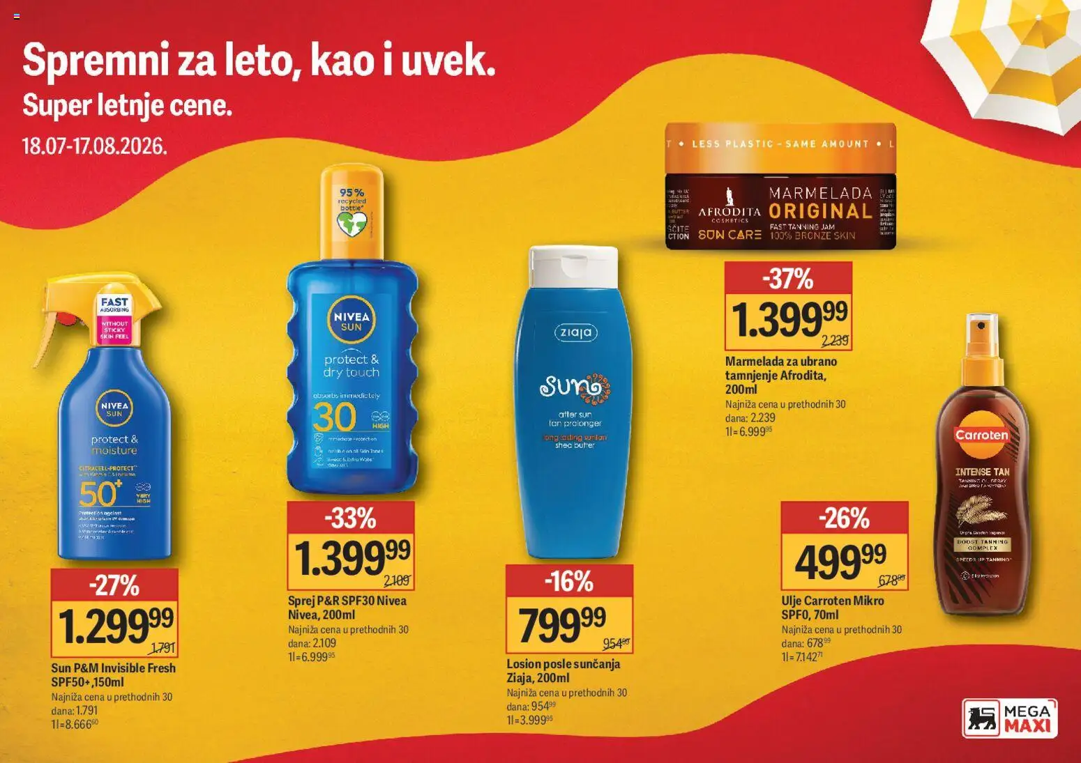 Pregled Mega Maxi kataloga - važi od 18.07.2026 - Nivea, Ulje