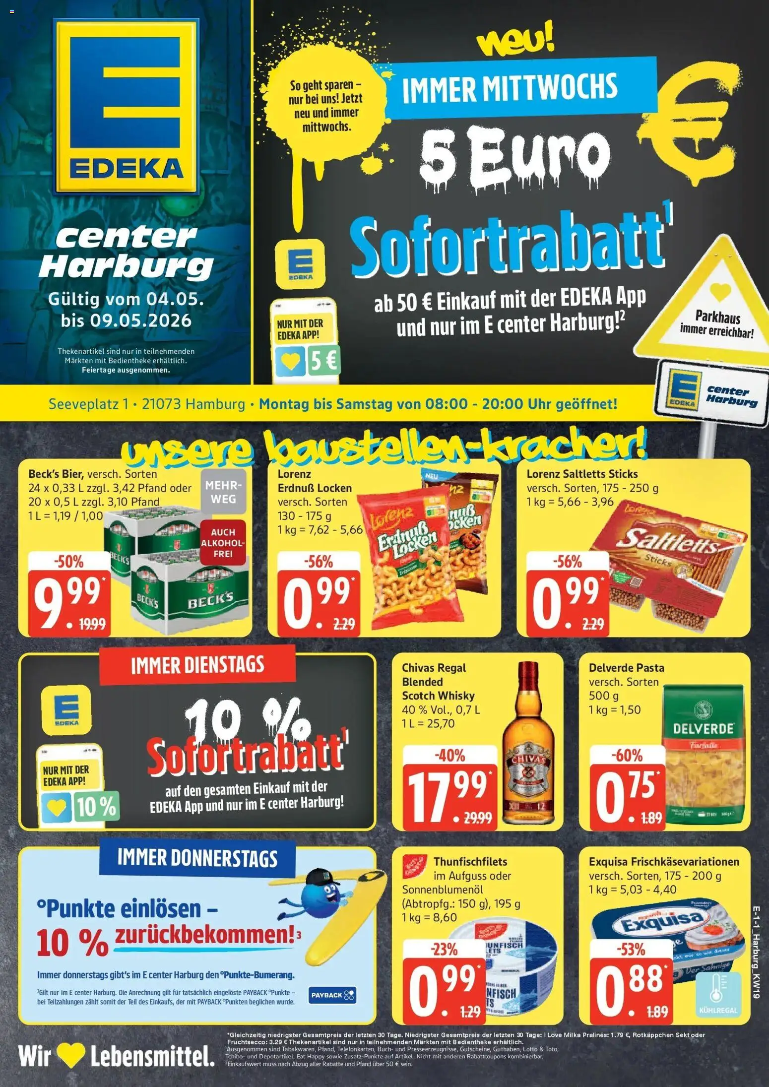 Vorschau von dem Prospekt des Geschäftes Edeka, gültig ab dem 04.05.2026 - Uhr, Regal, Rotkäppchen, Sekt, Exquisa, Fruchtsecco, Rotkappchen sekt, Sonnenblumenol