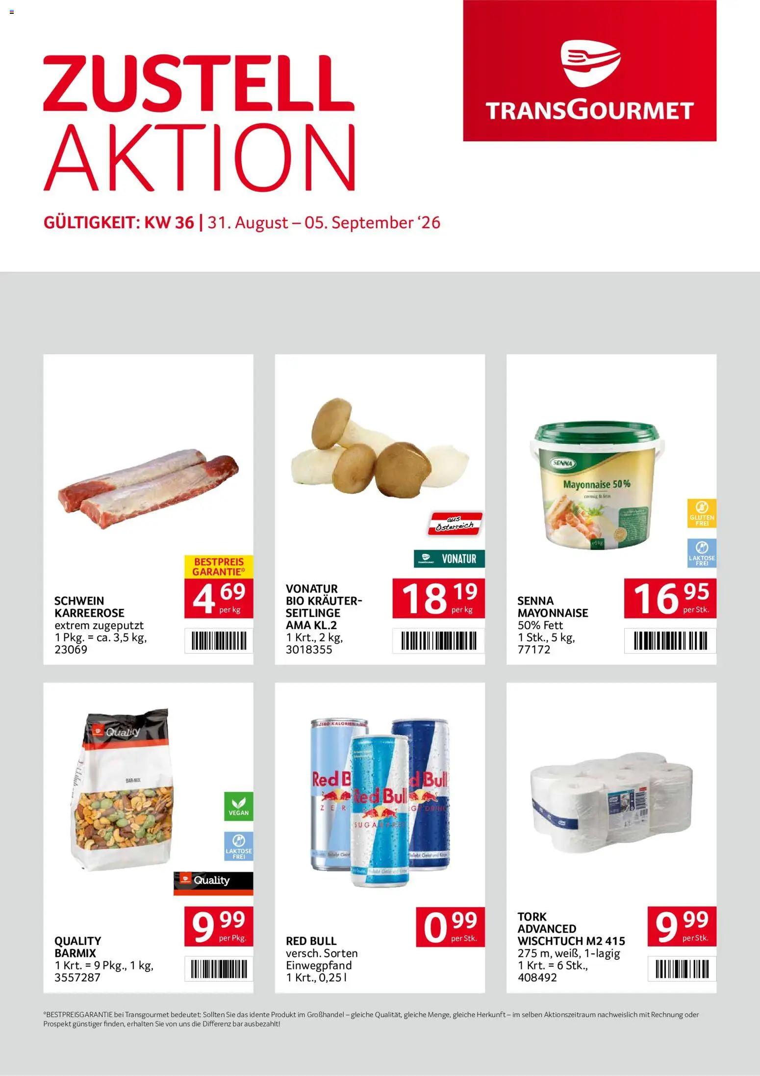 Vorschau der Angebote: Transgourmet Transgourmet Zustellaktion gültig ab 31.08.2026