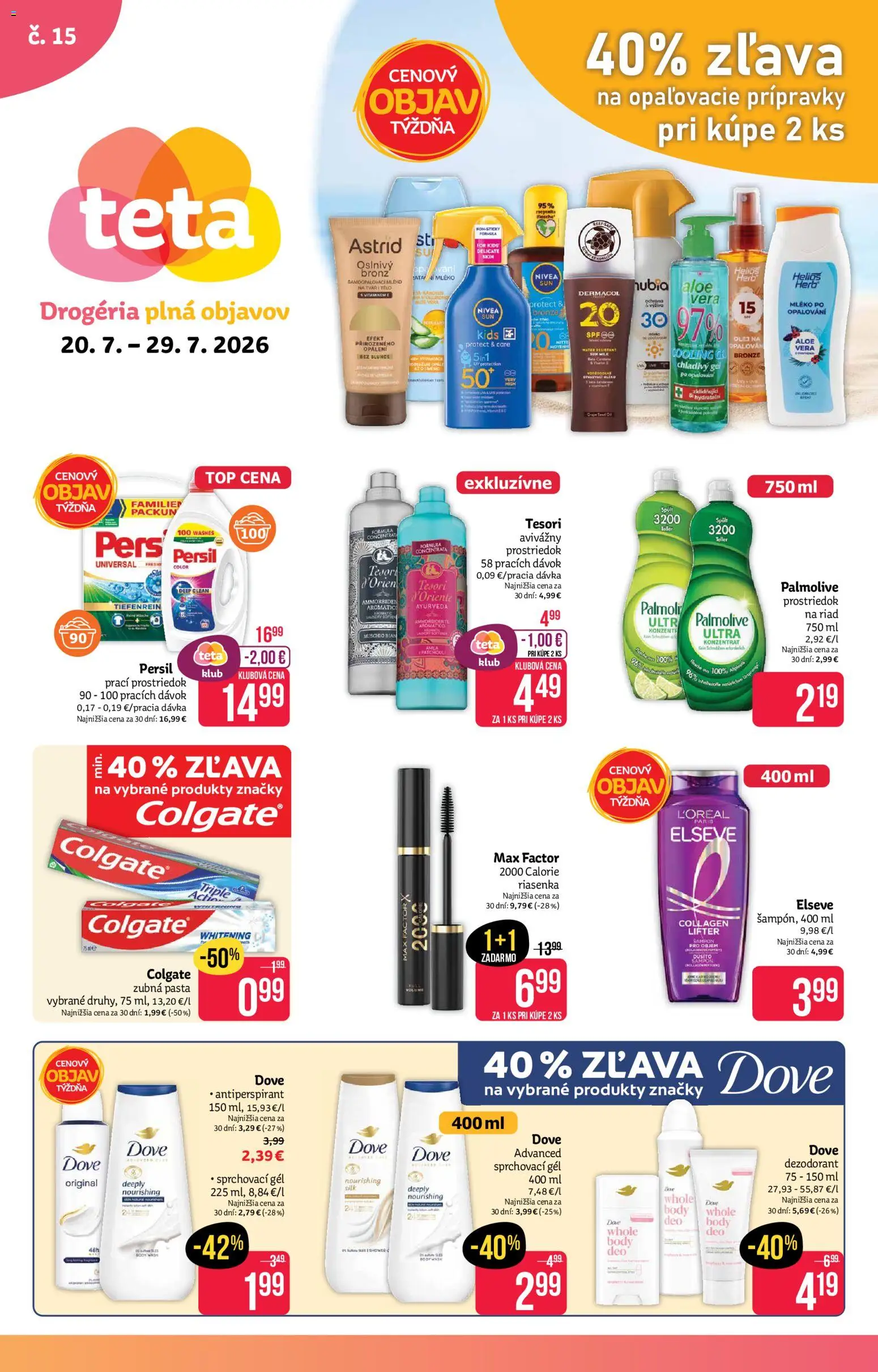 Náhľad Teta drogerie letáku platného od 20.07.2026