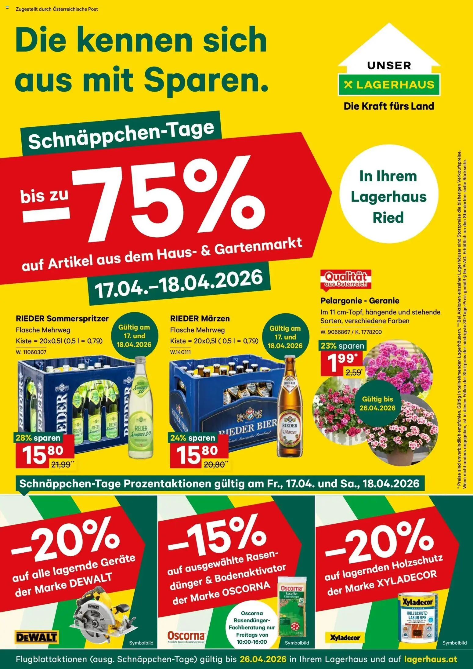 Vorschau der Angebote: Lagerhaus Lagerhaus Wochen Angebote gültig ab 13.04.2026 - Bier
