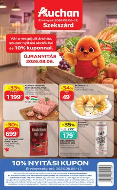 Auchan - Auchan Szekszárdi nyitási ajánlataink megtekintése, amely érvényes 2026.08.06.-től
