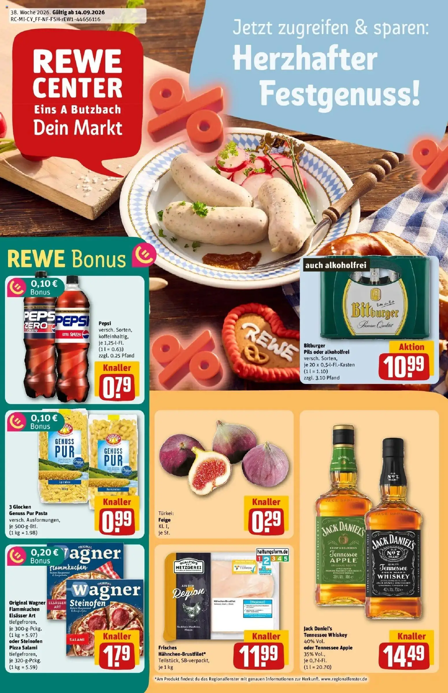 Vorschau von dem Prospekt des Geschäftes Rewe, gültig ab dem 14.09.2026