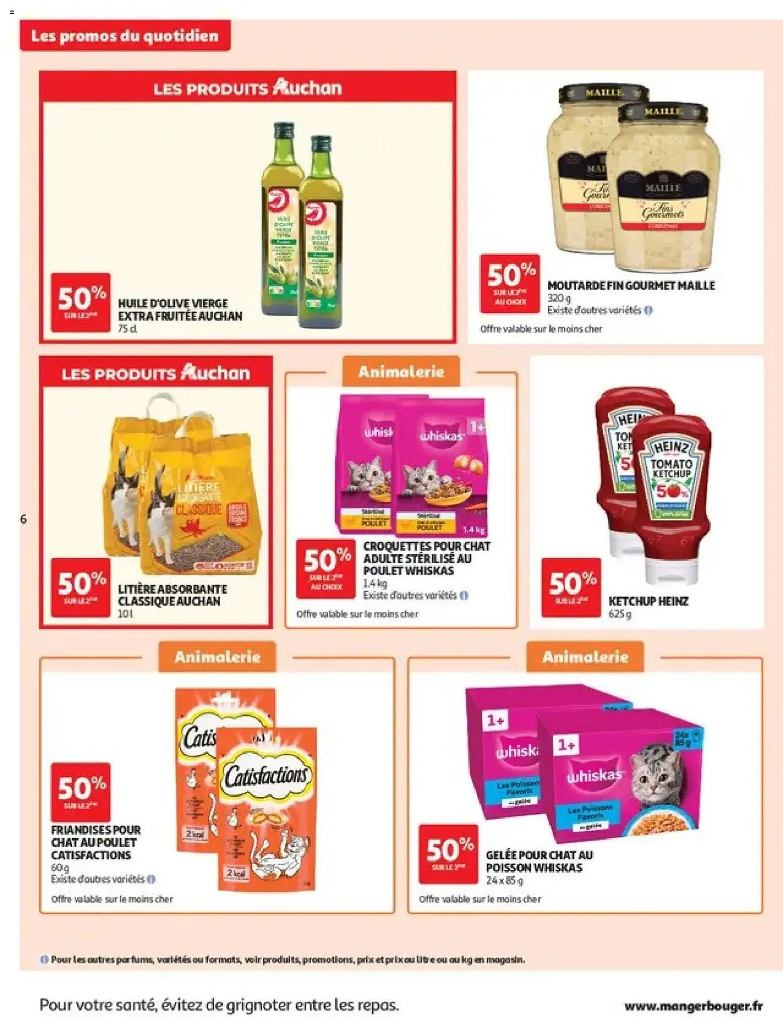 Prévisualisation de Auchan - Les promos du moment du magasin Auchan formulaire valide 27/10/2026 - Poisson, Poulet, Olive, Huile, Croquettes, Ketchup, Huile D'olive, Huile d'olive vierge extra