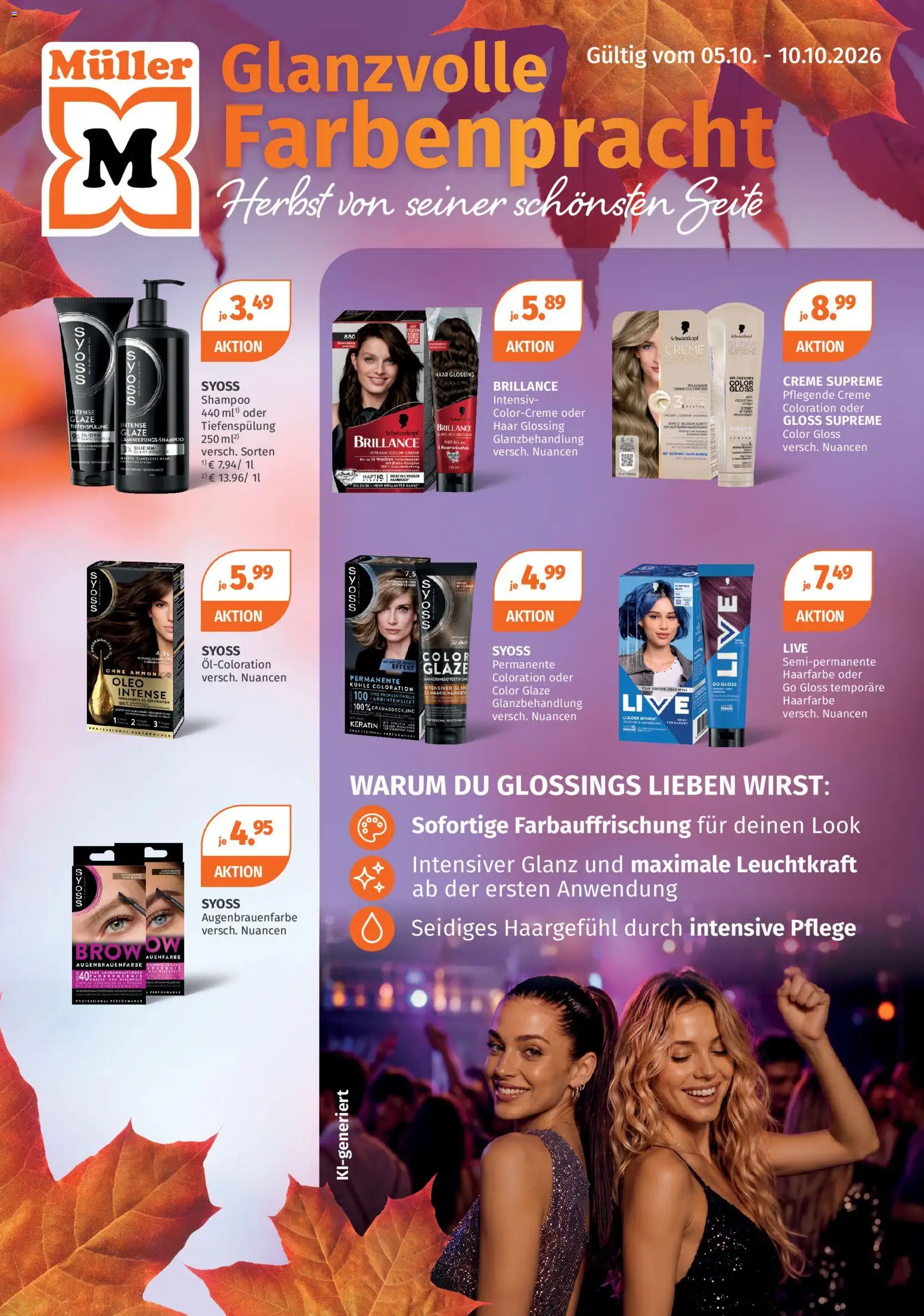 Vorschau von dem Prospekt des Geschäftes Müller, gültig ab dem 05.10.2026 - Haarfarbe, Shampoo, Creme