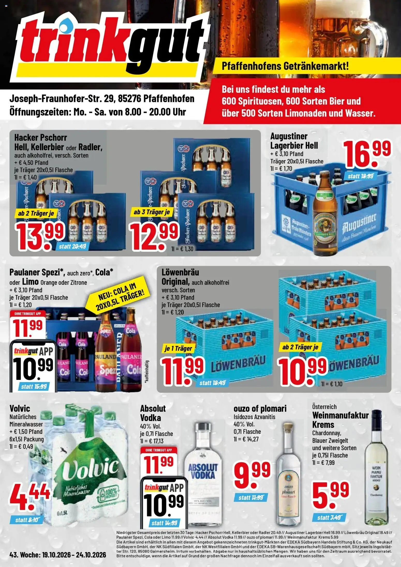 Vorschau von dem Prospekt des Geschäftes Trinkgut, gültig ab dem 19.10.2026