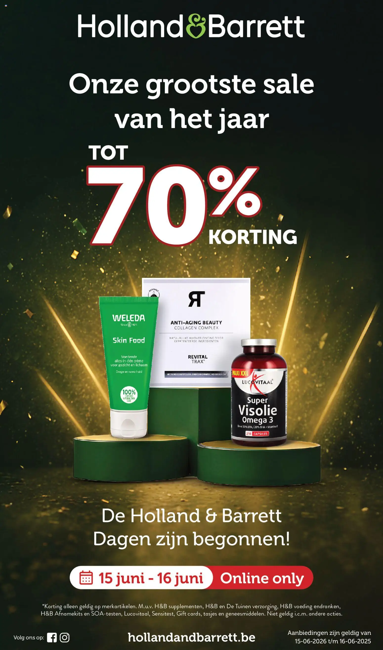 Voorbeeld van Holland & Barrett Folder / Publicité van winkel Holland & Barrett geldig vanaf 15/06/2026