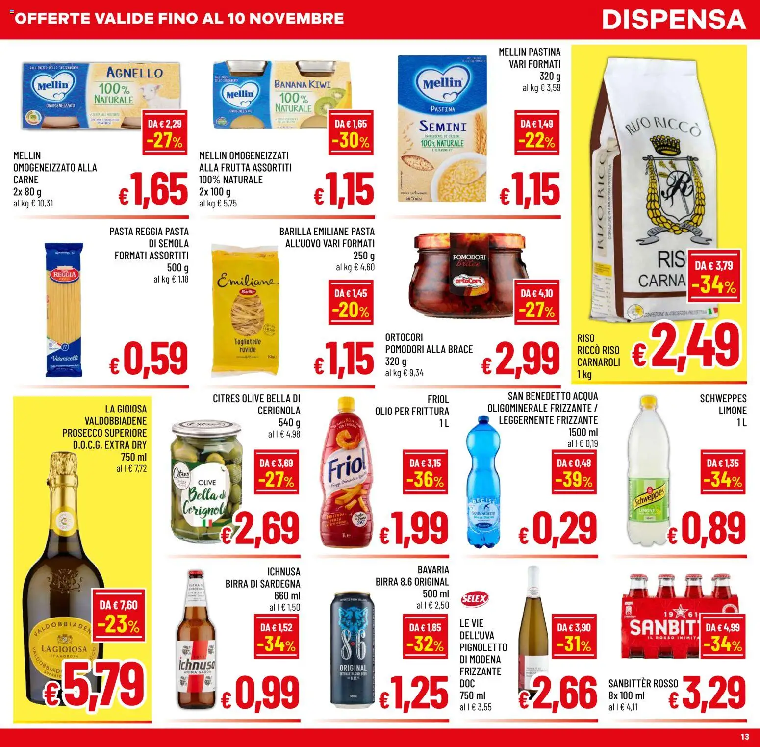Anteprima dell'opuscolo A&O volantino dal negozio A&O valido da 28/10/2026 - Pasta, Kiwi, Birra, Carne, Tagliatelle, Riso, Agnello, Pomodori