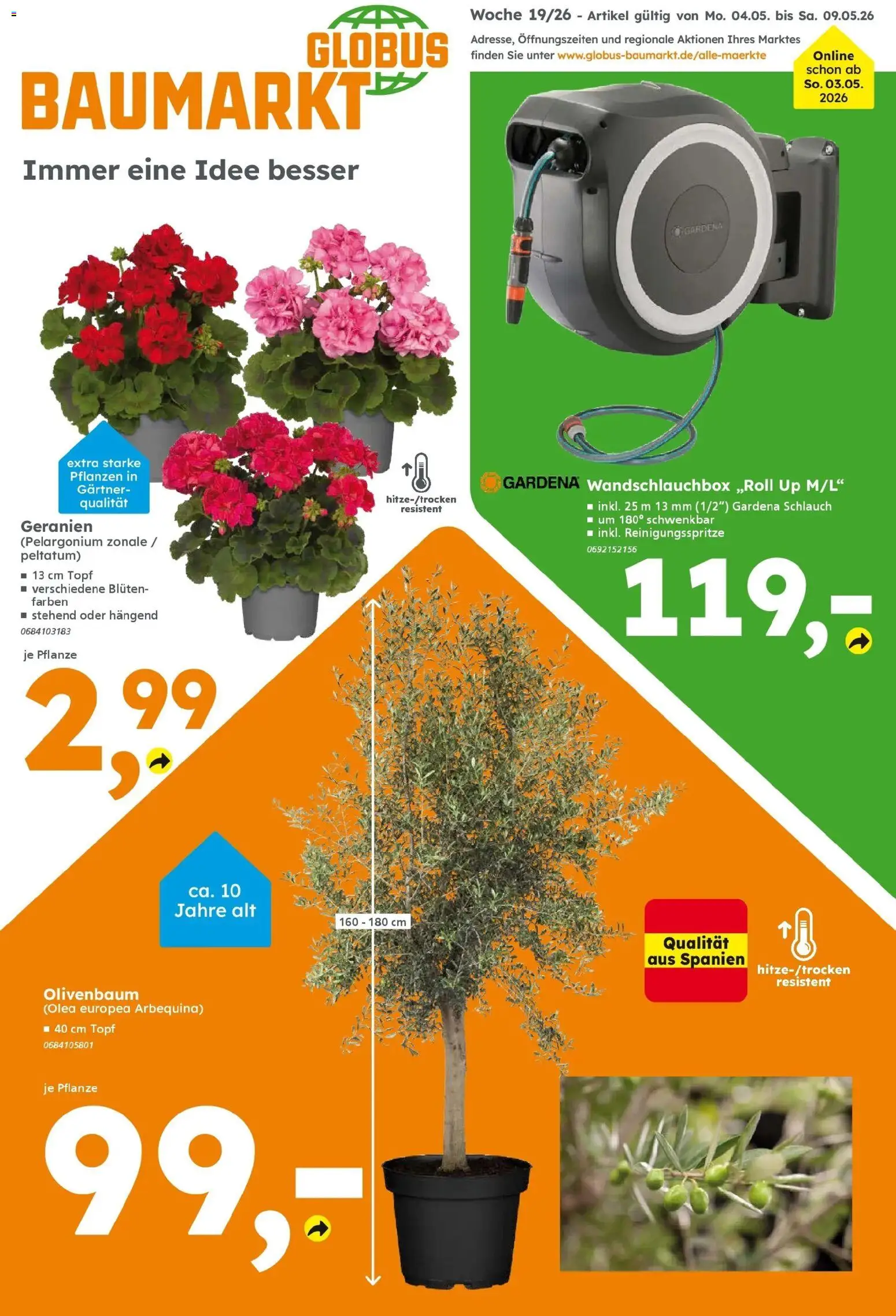 Vorschau von dem Prospekt des Geschäftes Globus Baumarkt, gültig ab dem 03.05.2026