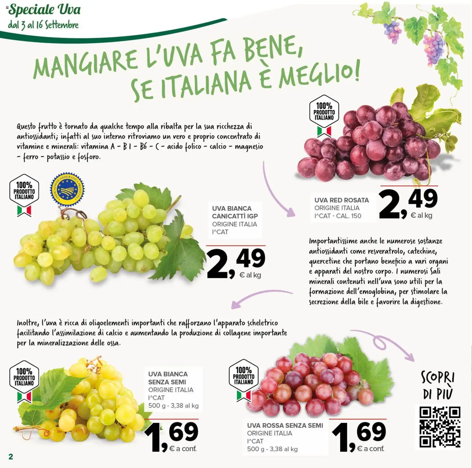 Anteprima dell'opuscolo Todis volantino Sicilia dal negozio Todis valido da 03/09/2026 - Ferro, Uva