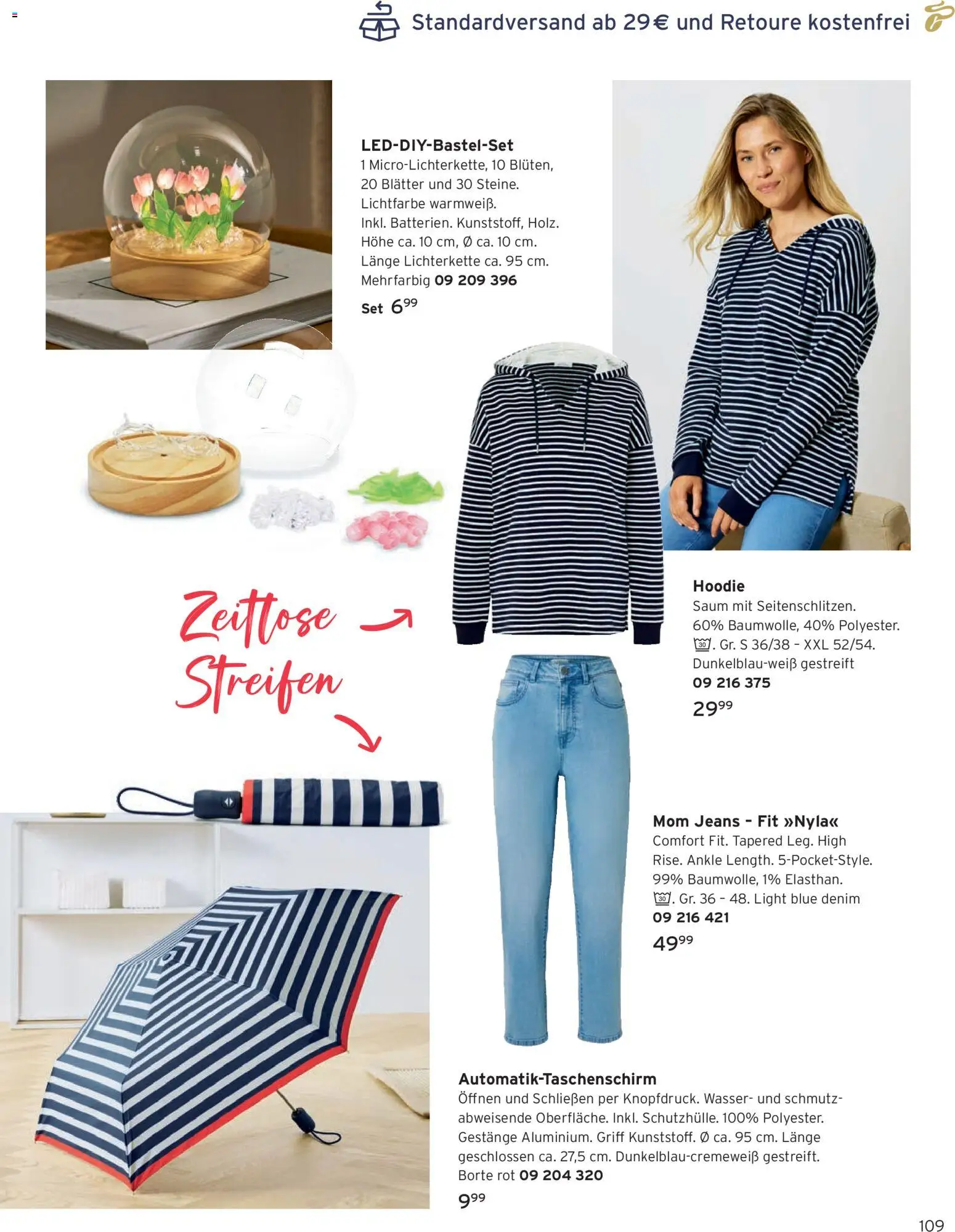 Vorschau von dem Prospekt des Geschäftes Tchibo, gültig ab dem 01.09.2026 - Wasser, Hoodie, Jeans