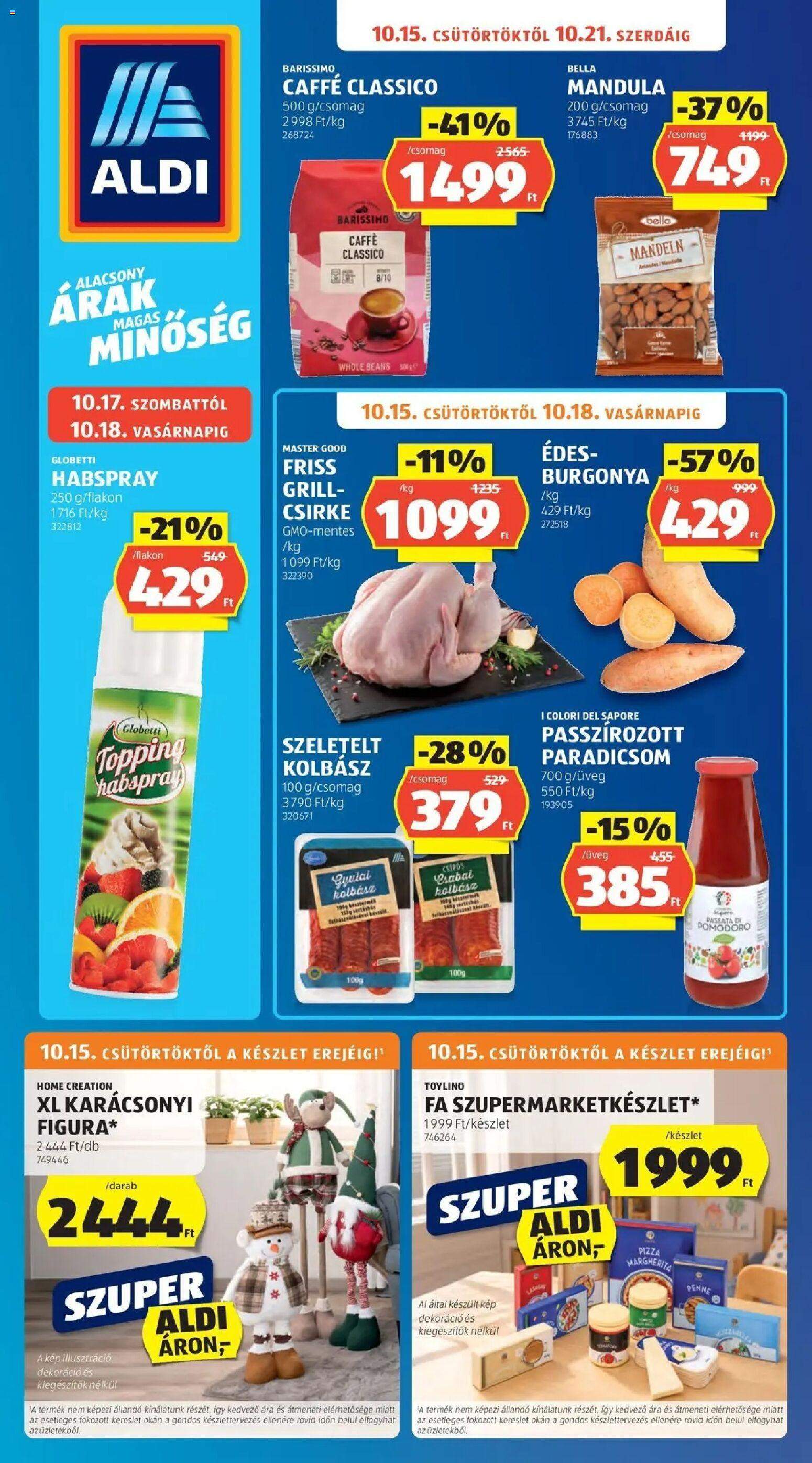 Akciós újság Aldi 10.15.