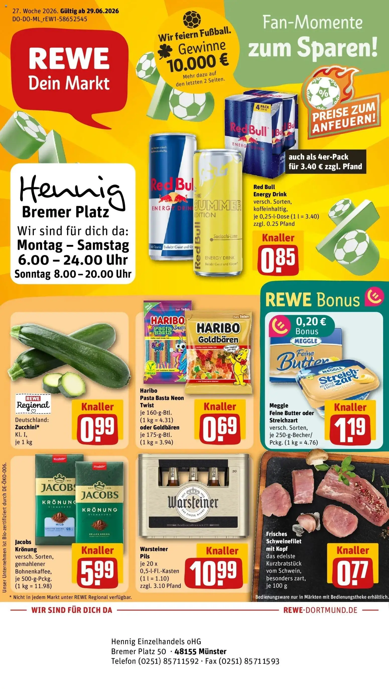 Vorschau von dem Prospekt des Geschäftes Rewe, gültig ab dem 29.06.2026