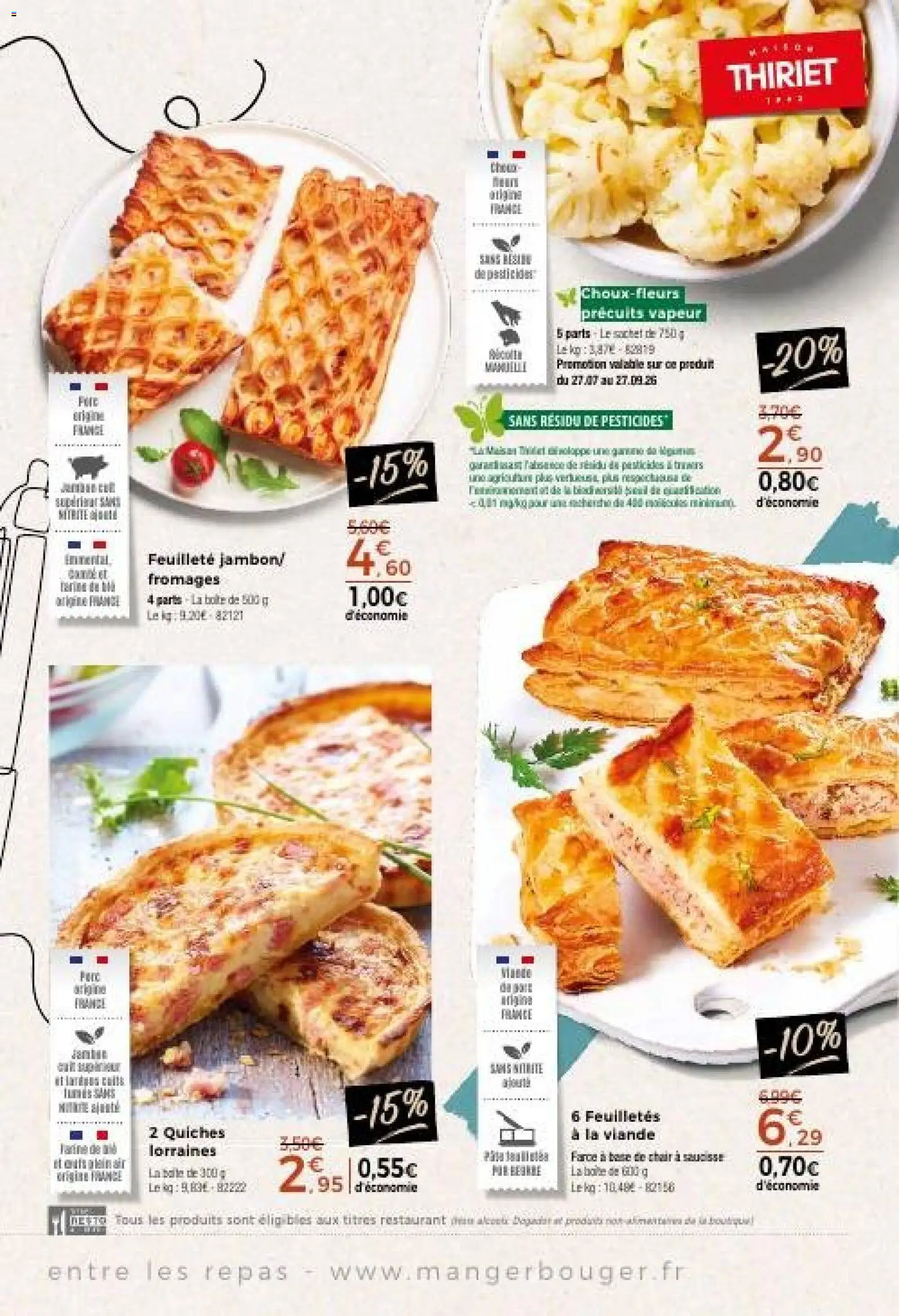Prévisualisation de Thiriet catalogue du magasin Thiriet formulaire valide 24/08/2026 - Saucisse, Viande, Farine, Base