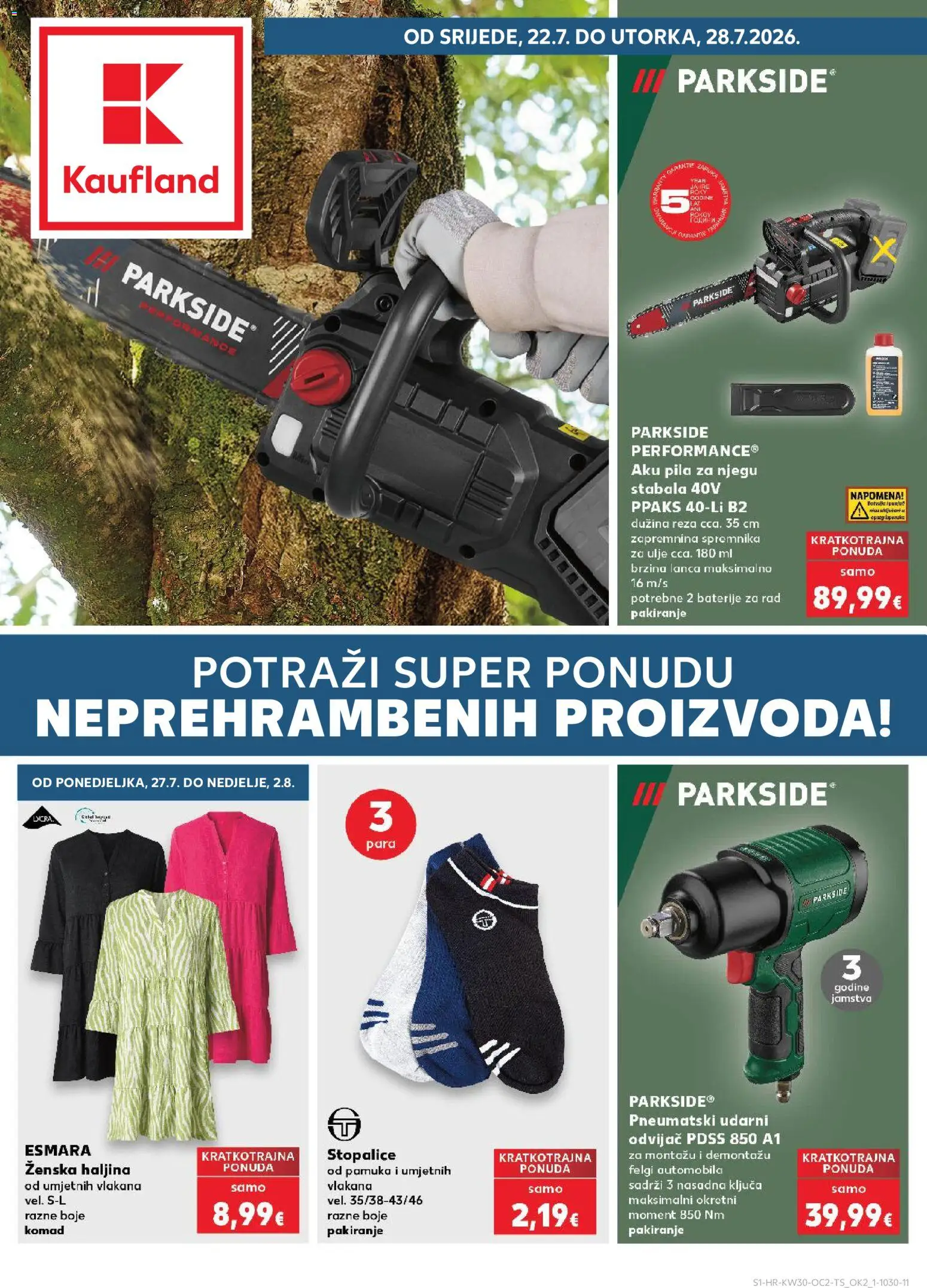 Pregled letka Rijeka Zamet trgovine Kaufland vrijedi od 22.07.2026