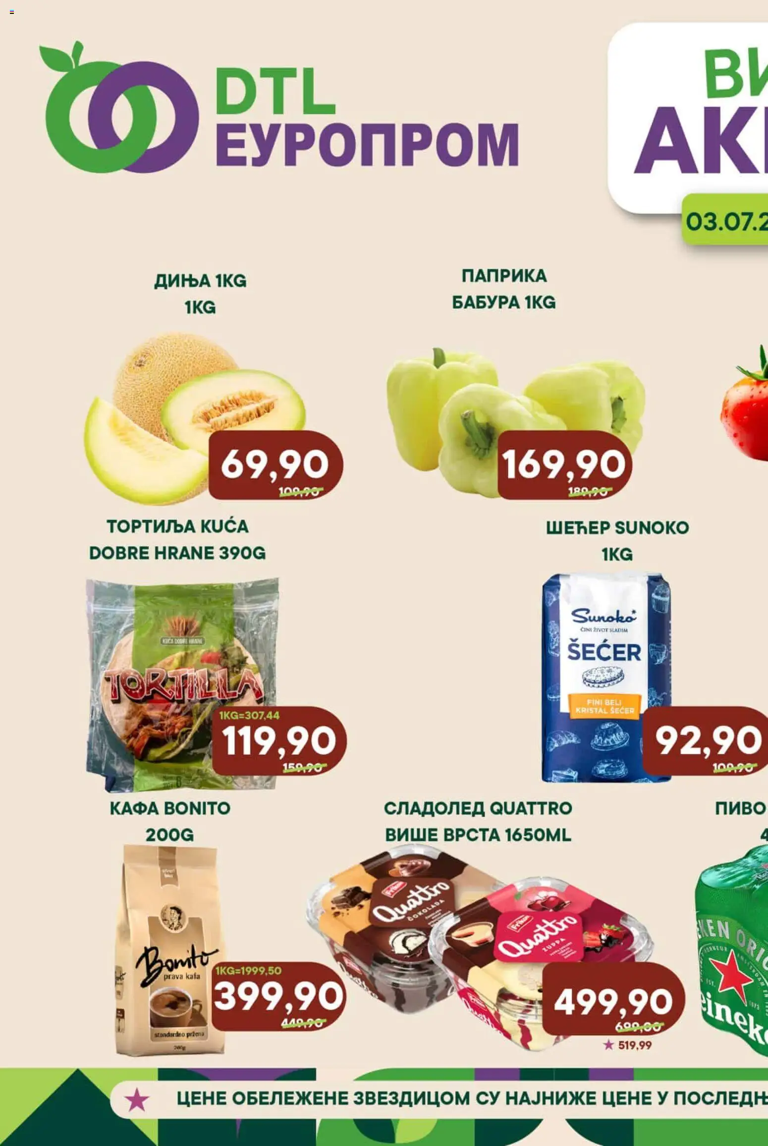 Pregled Europrom kataloga - važi od 03.07.2026 - Čokolada, Šećer, Kristal šećer