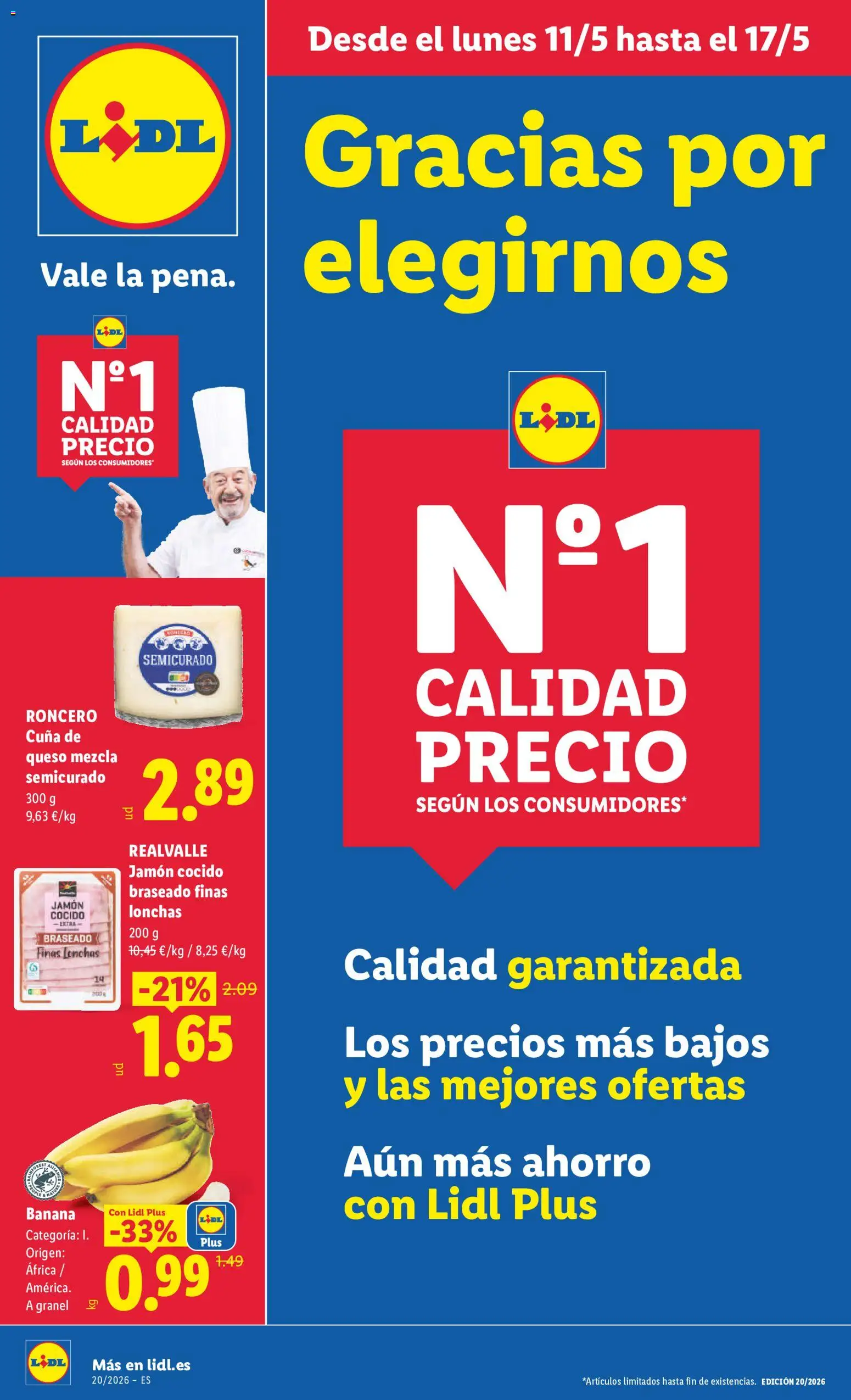 Vista previa del folleto de la tienda Lidl válido desde el 11/05/2026 - Jamón, Queso, Cuna, Jamón cocido