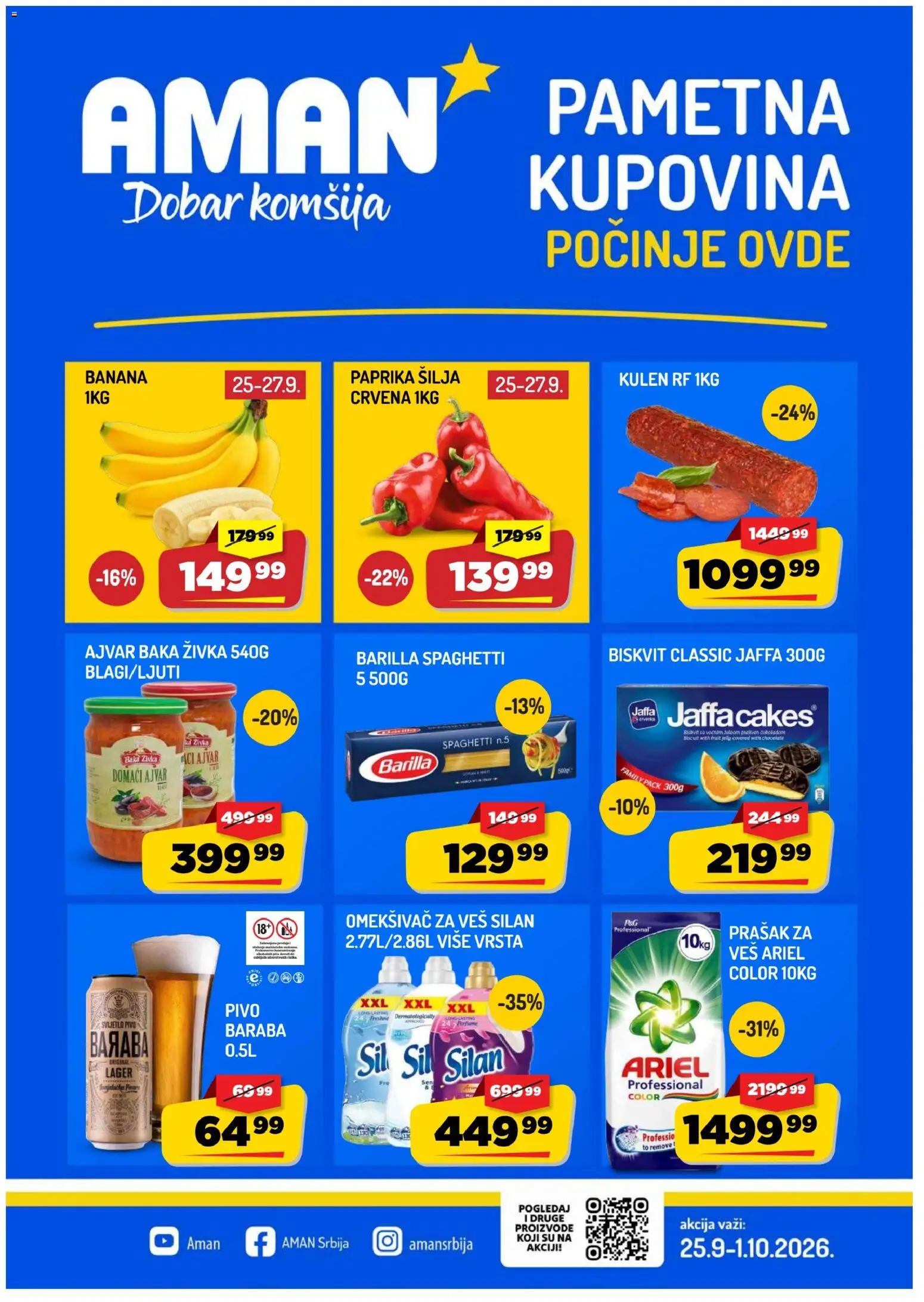 Pregled Aman kataloga - važi od 25.09.2026