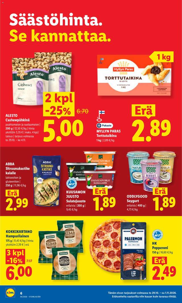 Uusi Lidl tarjouslehti alkaen 29/10