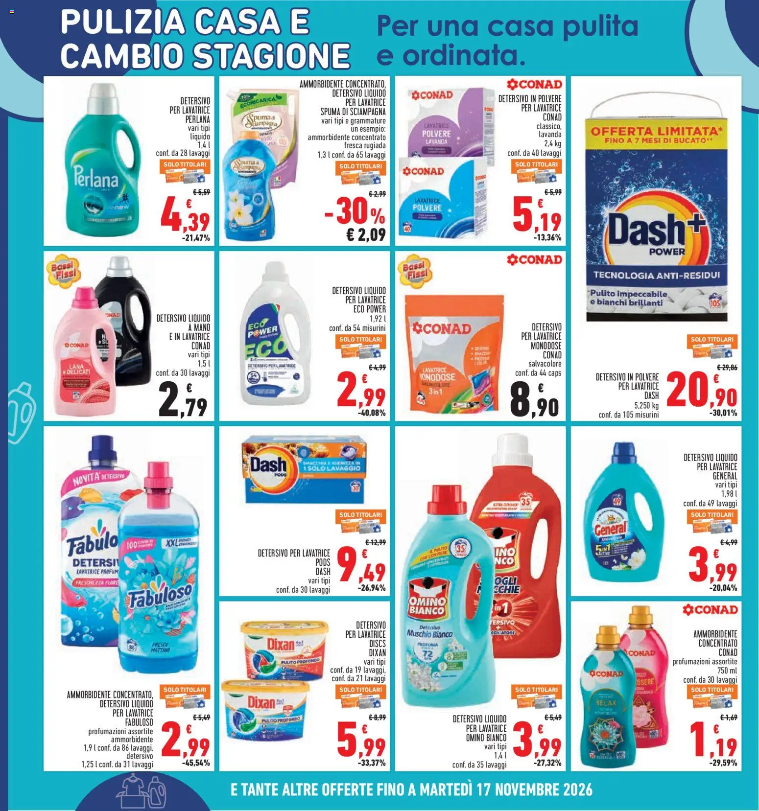 Anteprima dell'opuscolo Conad volantino Superstore Lazio dal negozio Conad valido da 05/11/2026 - Lavatrice, Lavanda, Ammorbidente, Detersivo in polvere