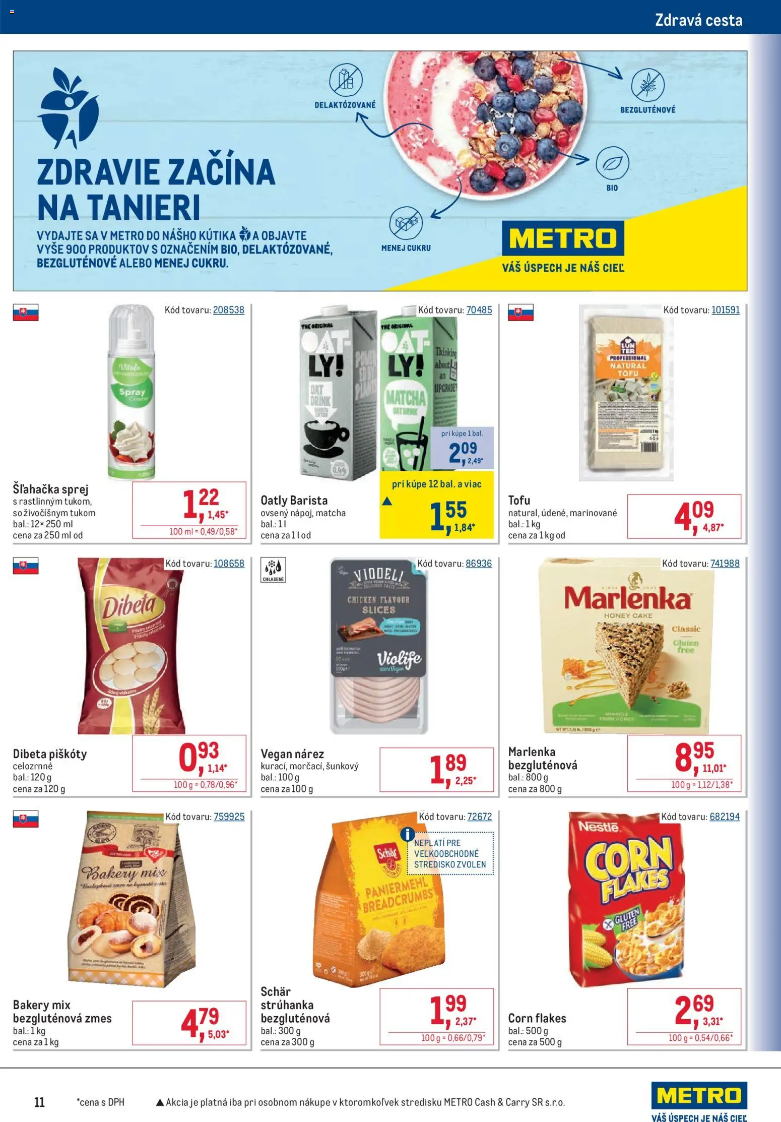 Náhľad Metro letáku platného od 07.10.2026 - Matcha, Marlenka, Tofu, Šľahačka, Barista, Piškóty, Strúhanka