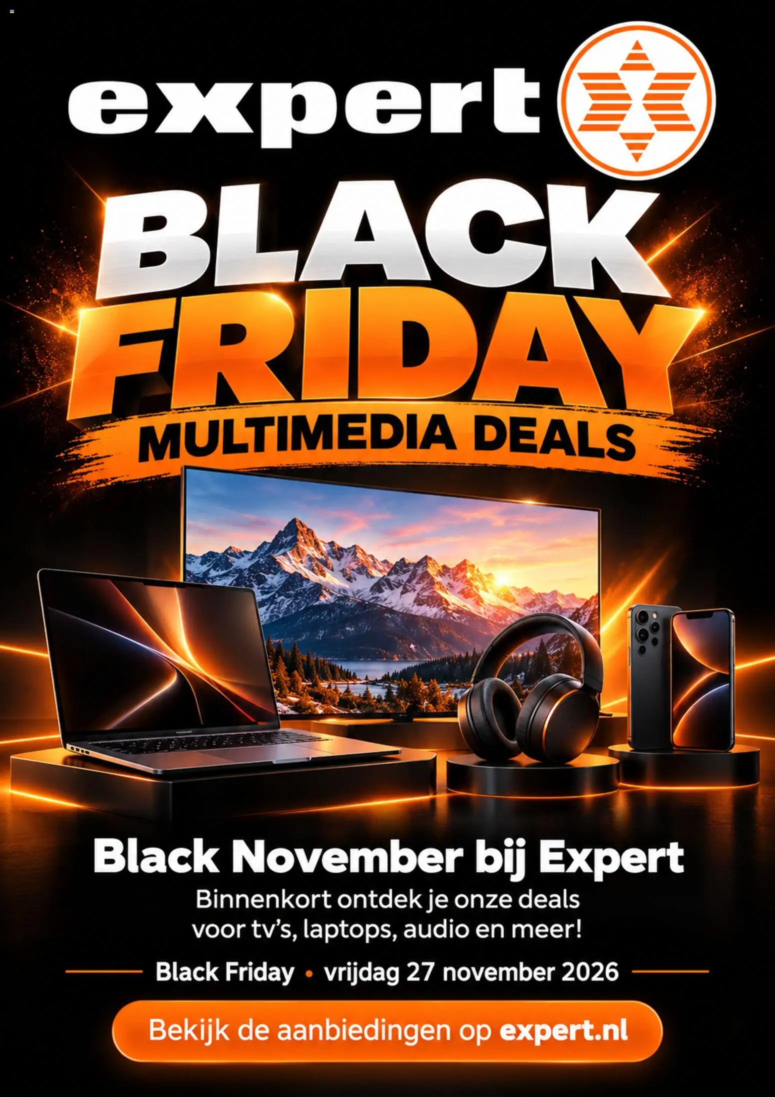 Voorbeeld van Expert Black Friday kennisgeving van winkel Expert geldig vanaf 27-10-2026 - Audio