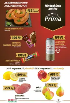 CBA Príma - CBA Príma akciós újság megtekintése, amely érvényes 2026.08.21.-től