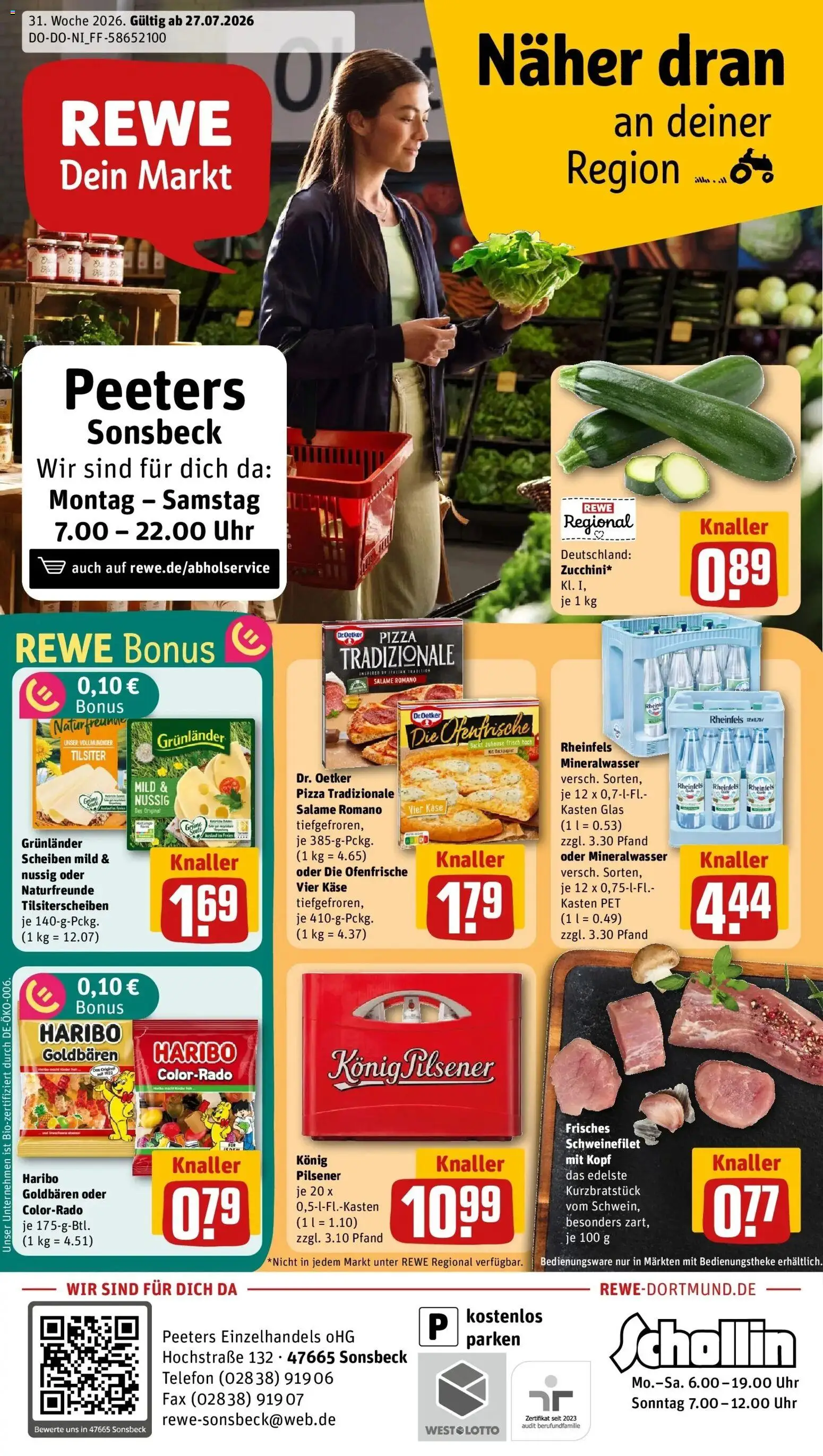 Vorschau von dem Prospekt des Geschäftes Rewe, gültig ab dem 27.07.2026