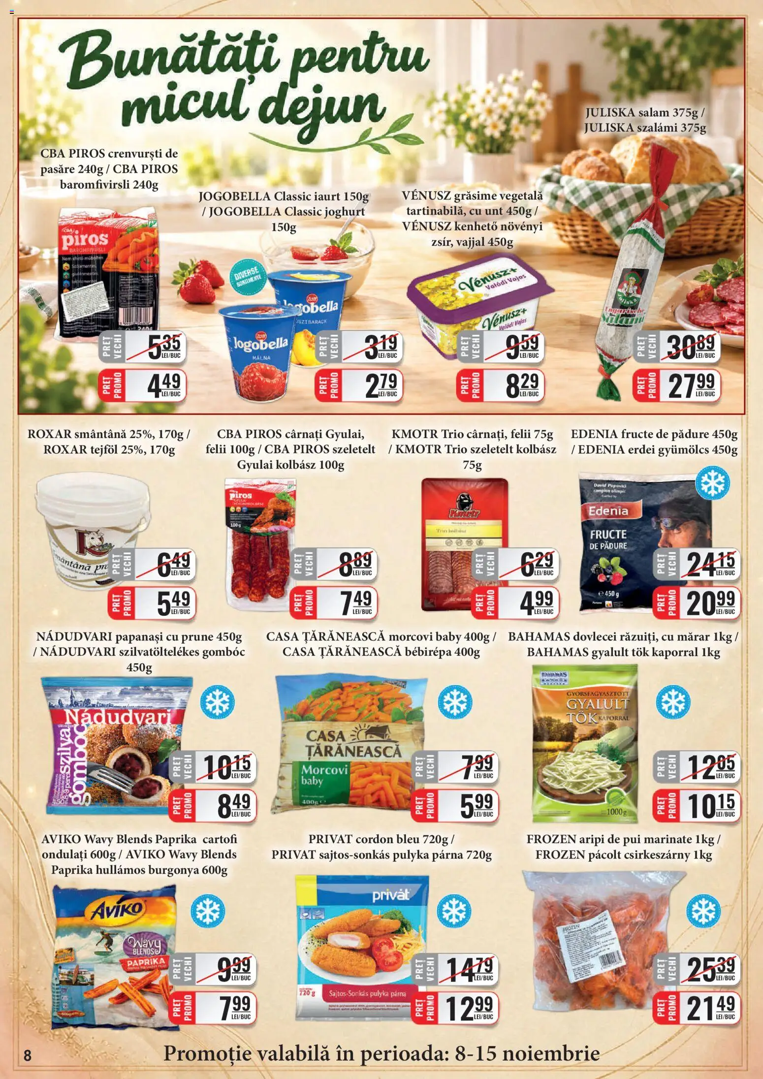 Previzualizarea de cataloage: CBA CBA Catalog C+C valabil de la 01.11.2026 - Cordon bleu, Baby, Fructe, Unt, Smântână, Cartofi, Fructe de pădure, Morcovi